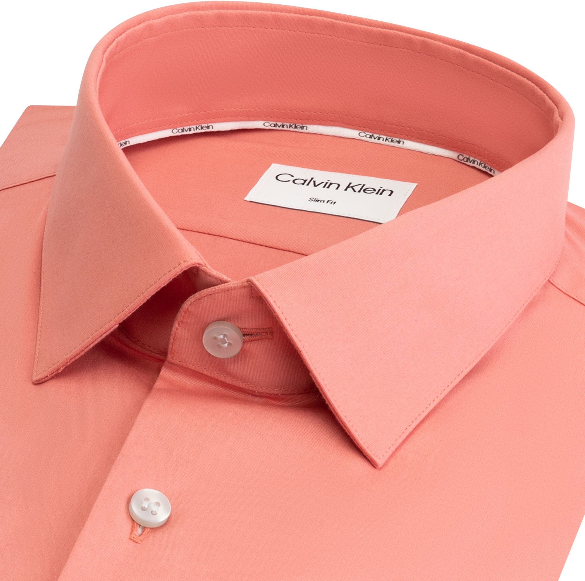Calvin Klein slim fit overhemd, Poplin Stretch Slim Shirt, antiek roze