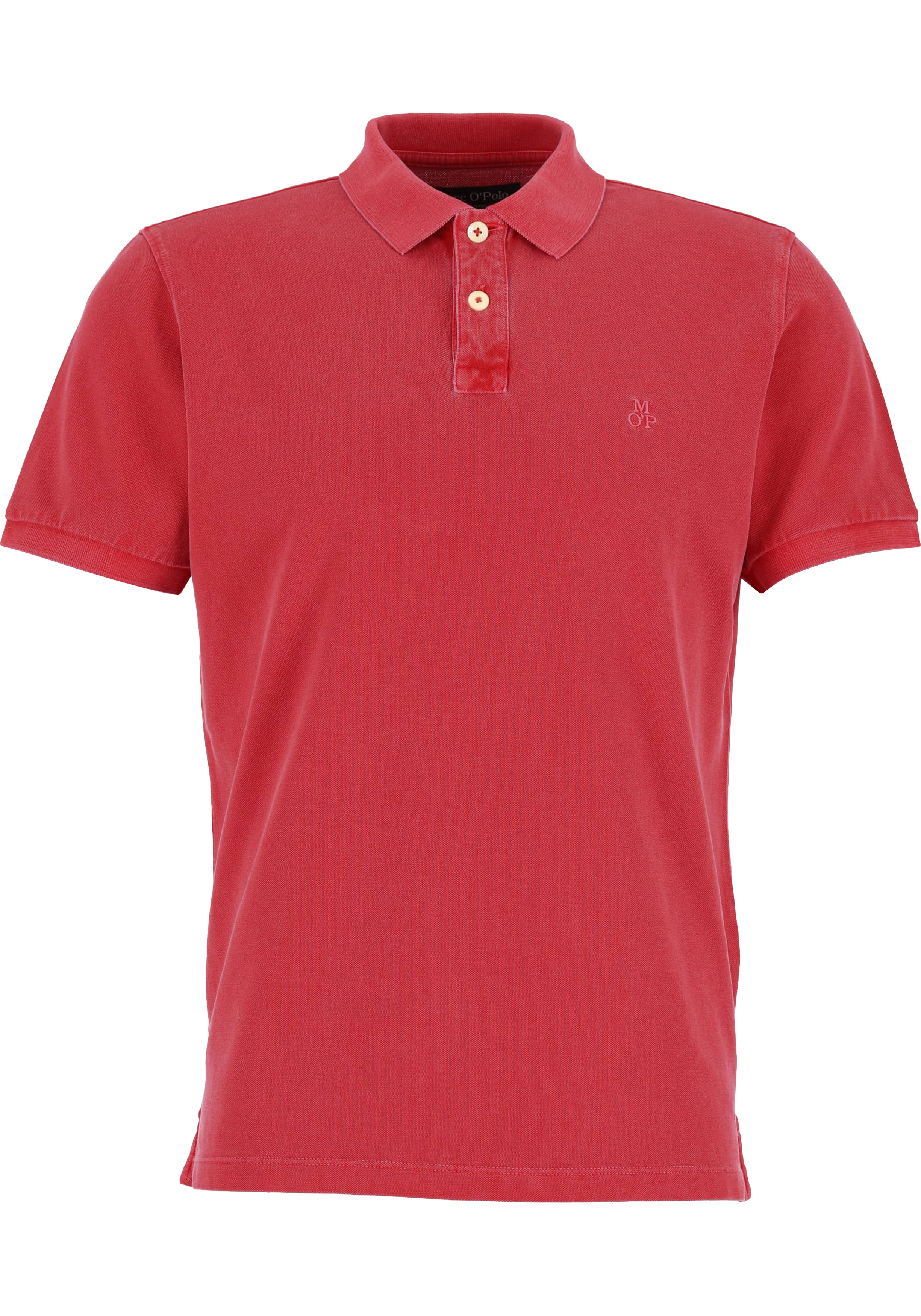 Marc O'Polo regular fit polo, heren poloshirt korte mouw, rood
