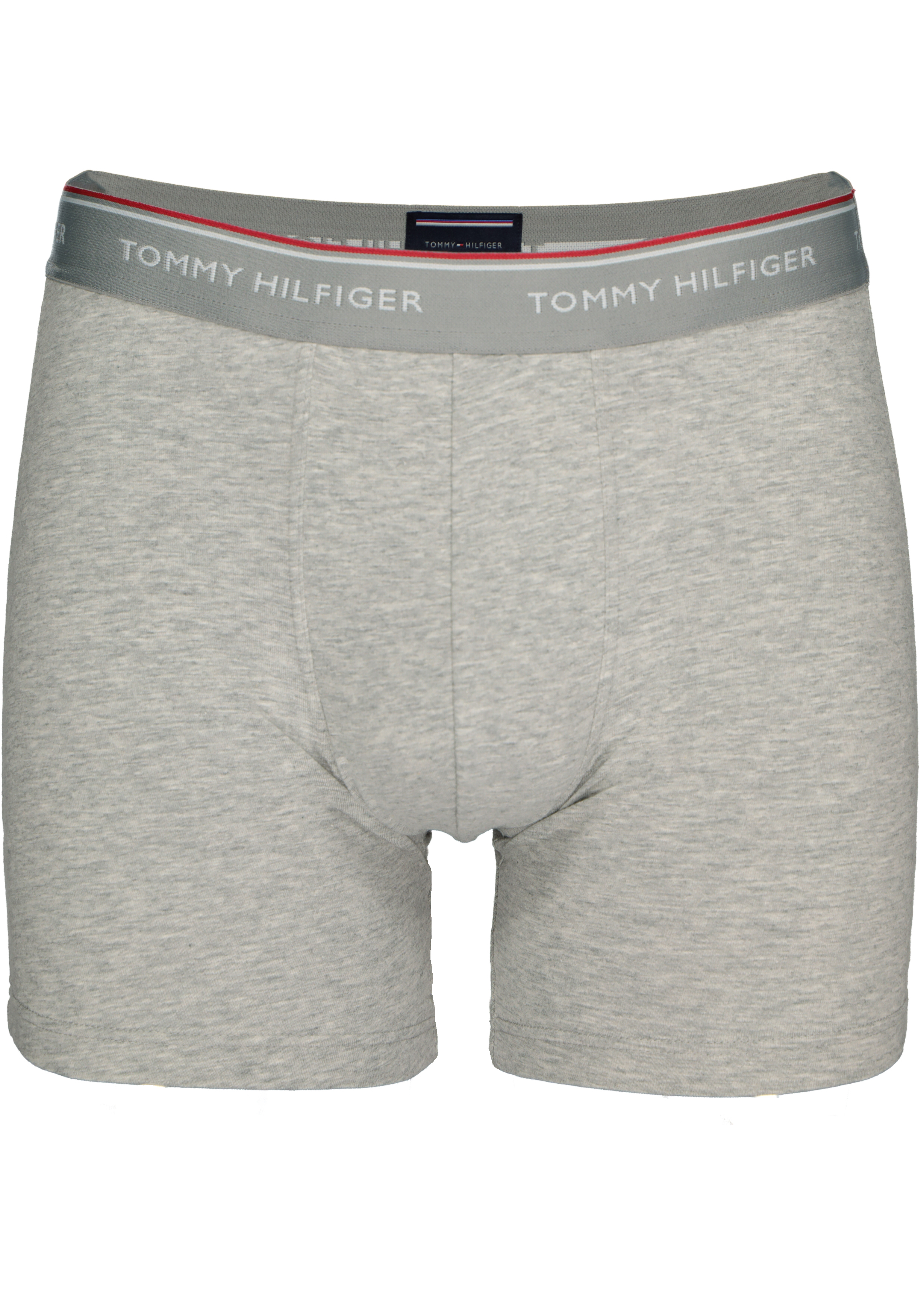 Tommy Hilfiger boxer briefs lang (3-pack), heren boxers lang, zwart, wit en grijs