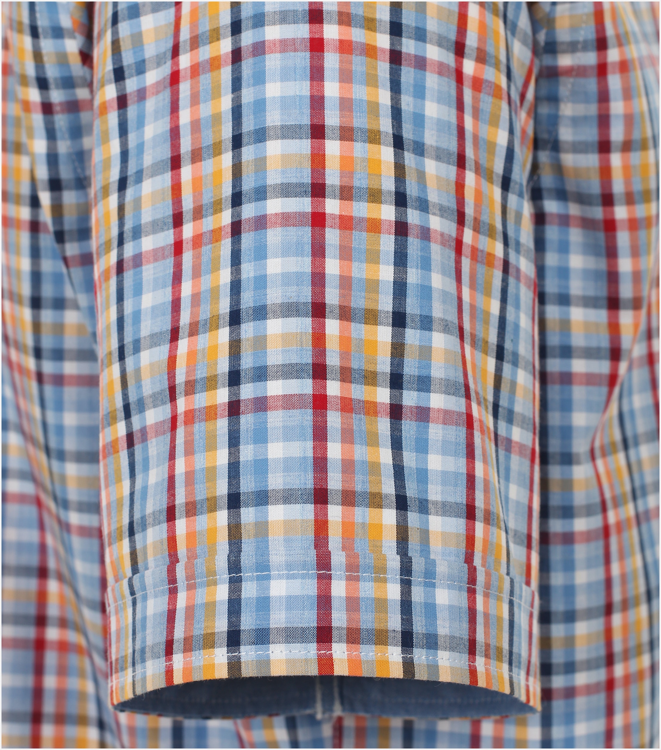 Redmond comfort fit overhemd, korte mouw, popeline, rood geruit