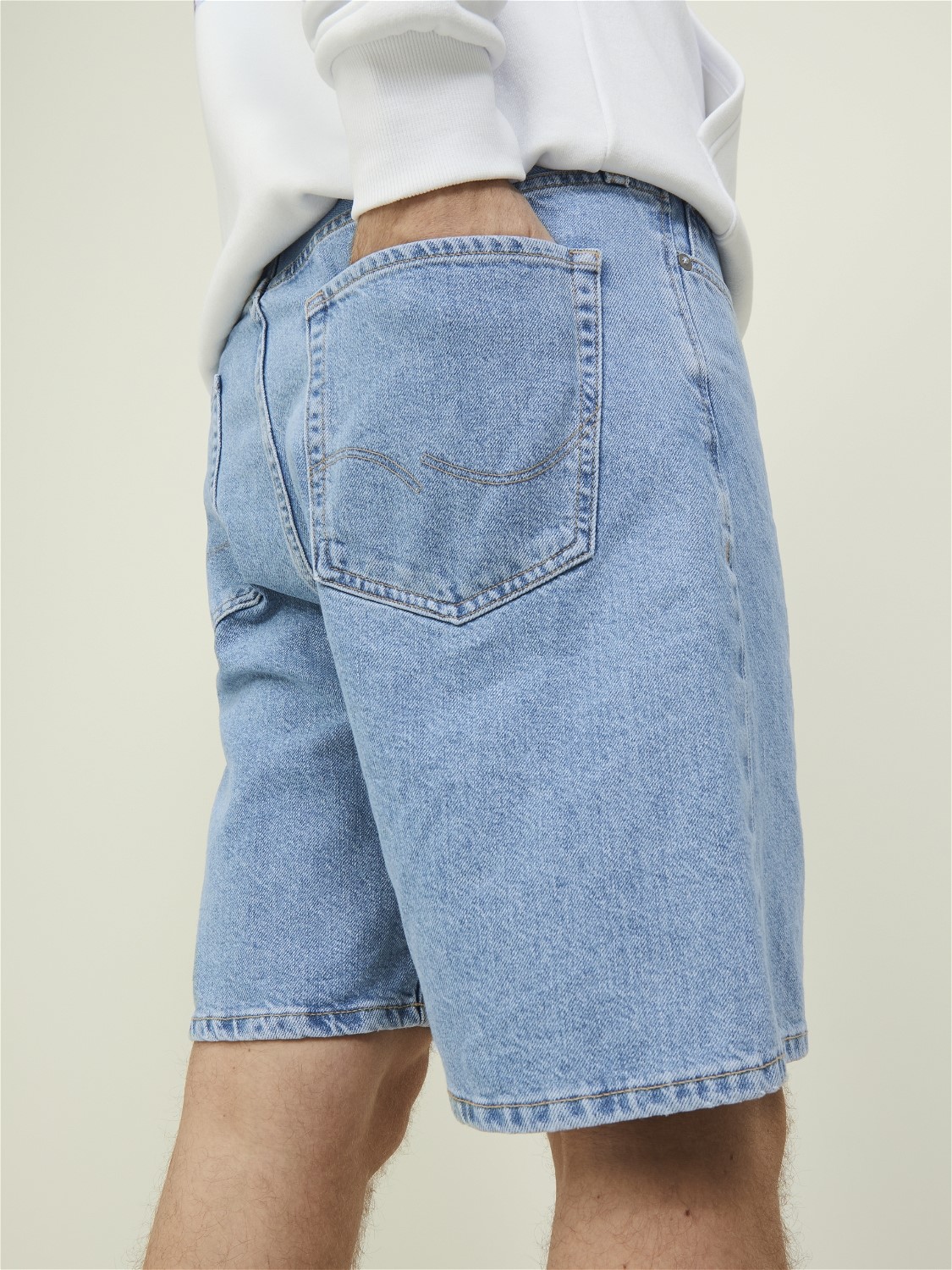 JACK & JONES Tony Original Shorts regular fit, heren jeans korte broek, denimblauw