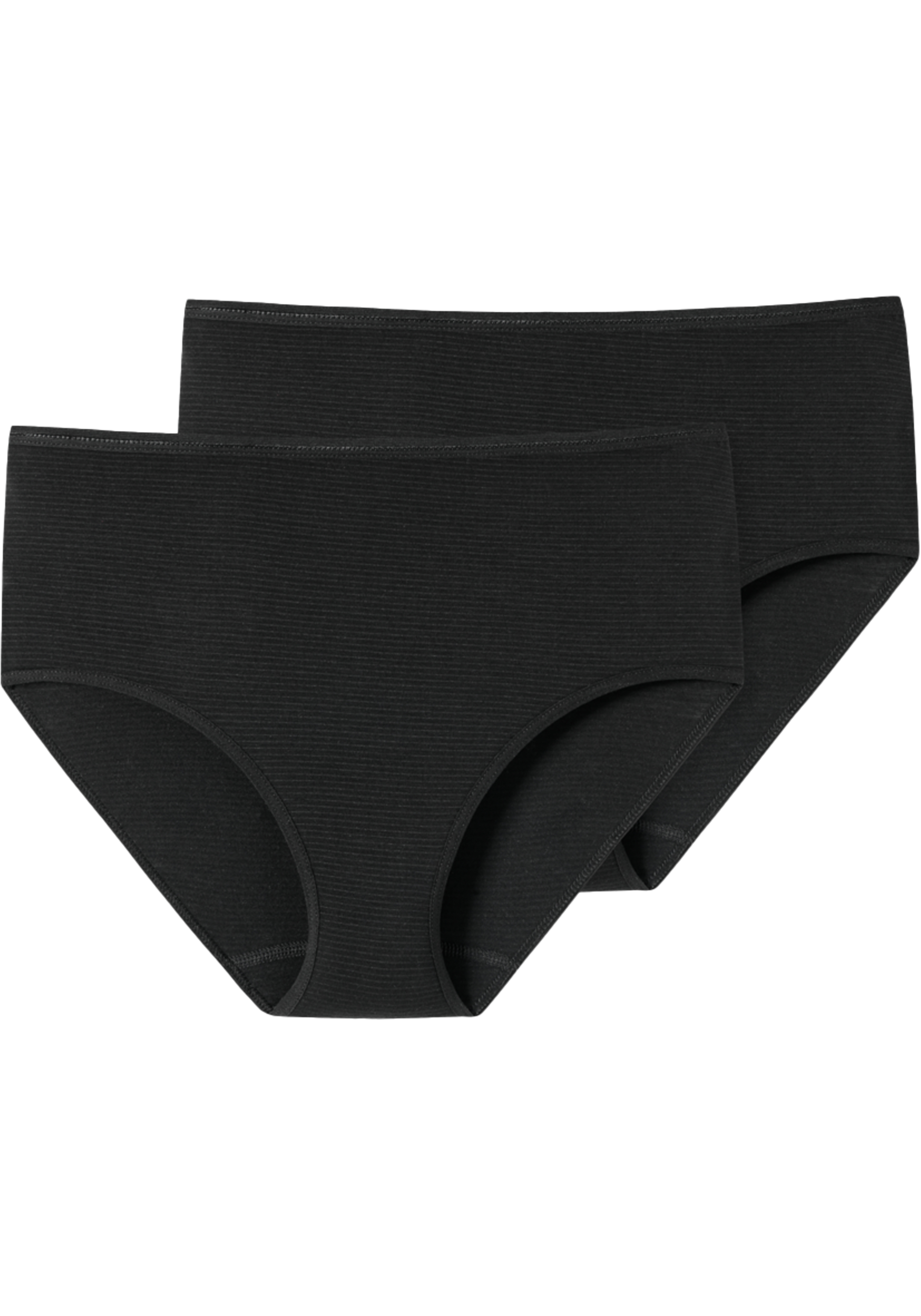 SCHIESSER Modal Essentials slip (2-pack), dames midi slips zwart