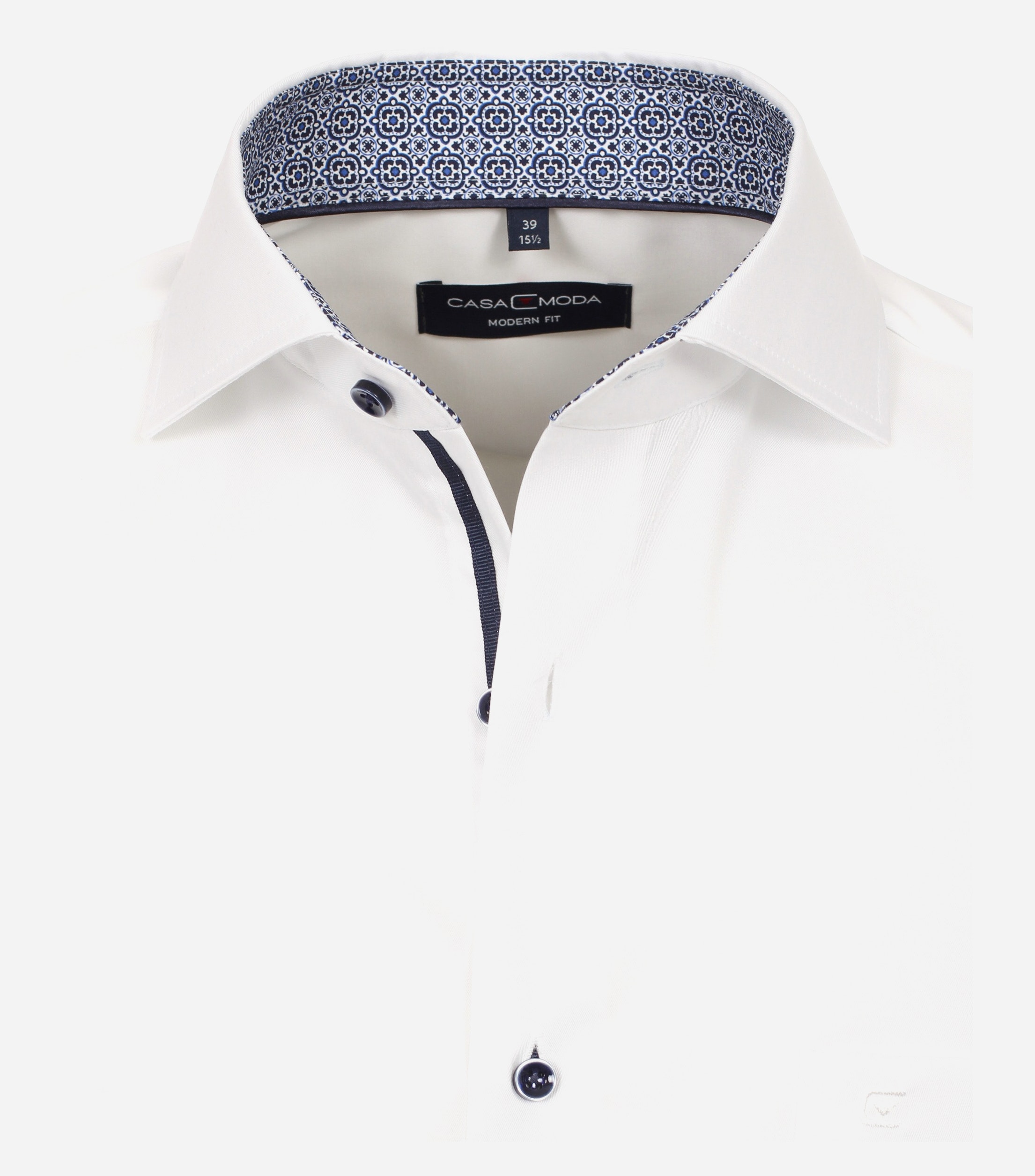 CASA MODA modern fit overhemd, twill, wit