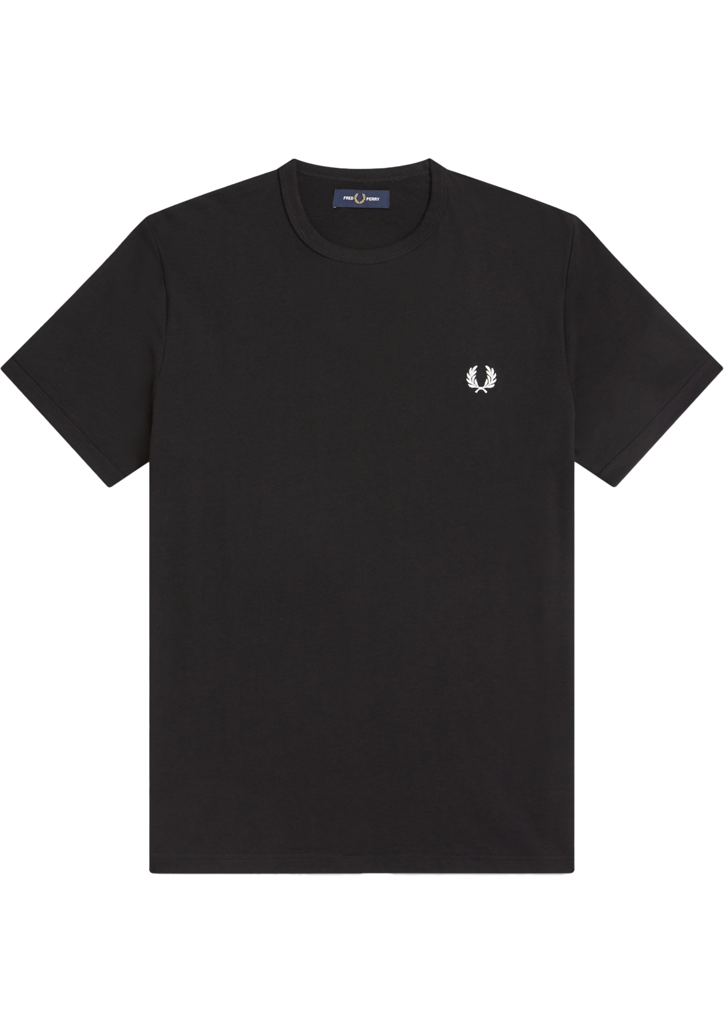 Fred Perry Ringer regular fit T-shirt M3519, korte mouw O-hals, zwart