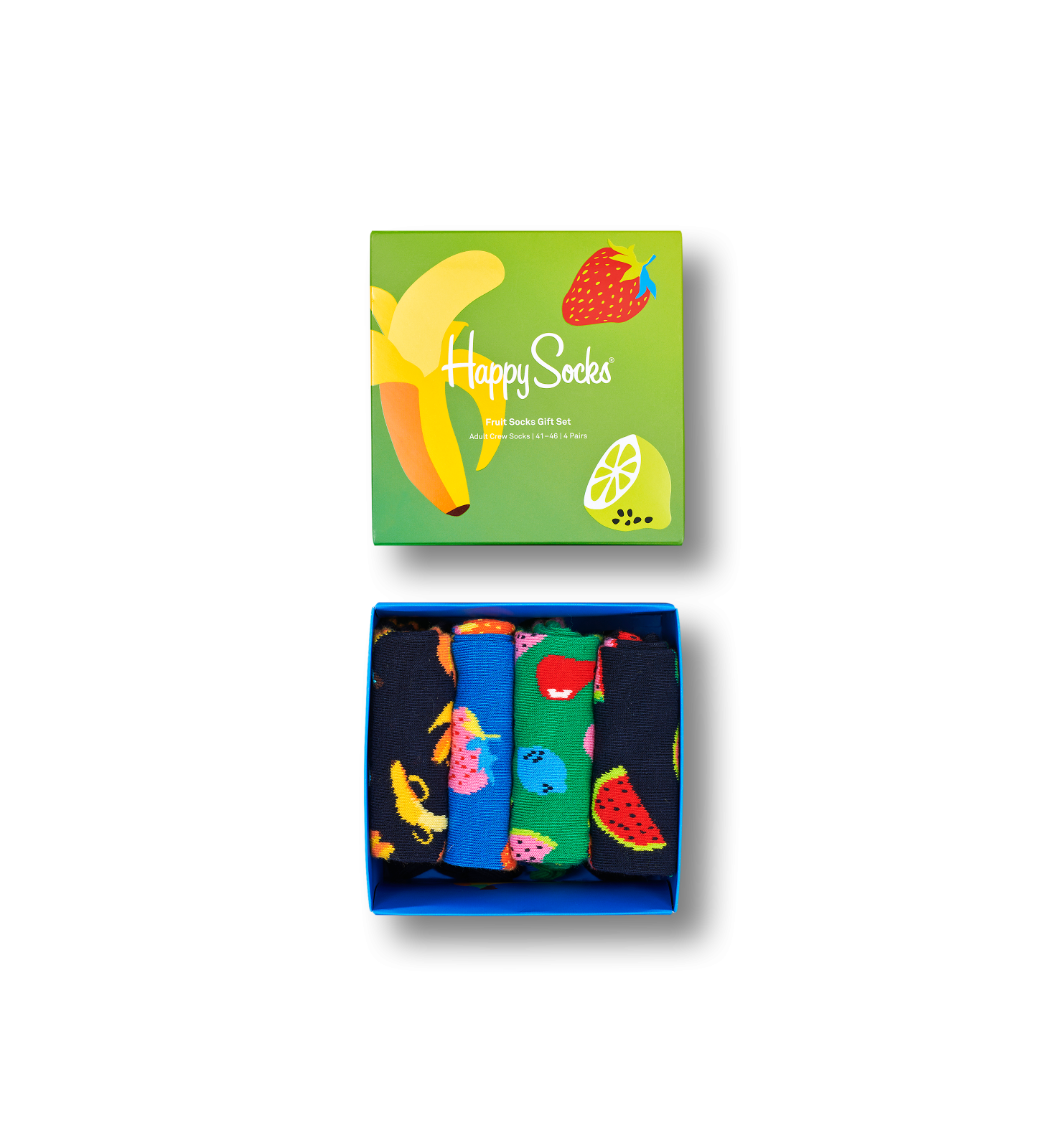 Happy Socks Fruit Socks Gift Set (4-pack), unisex sokken in cadeauverpakking