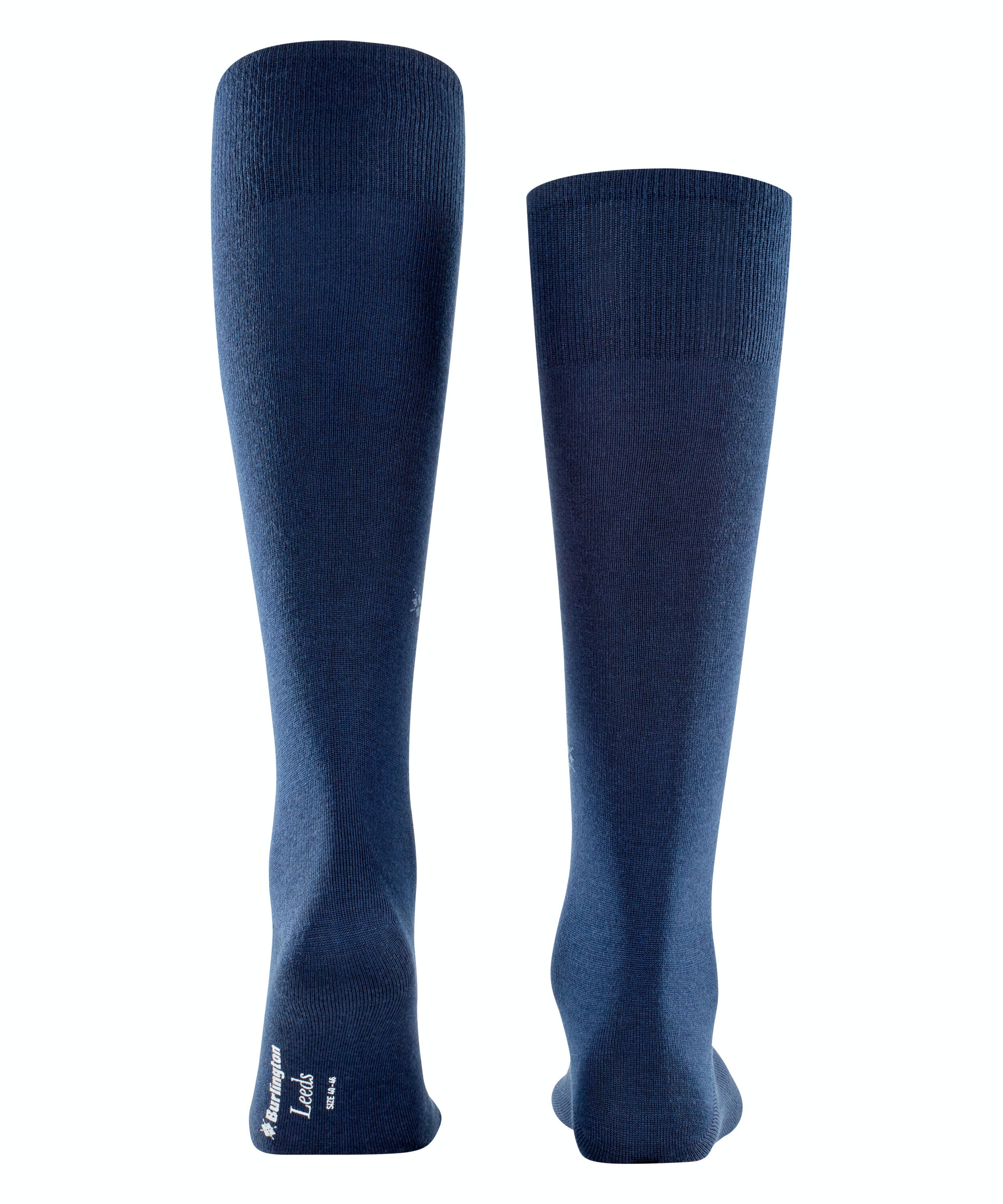 Burlington Leeds heren kniekousen, blauw (marine)