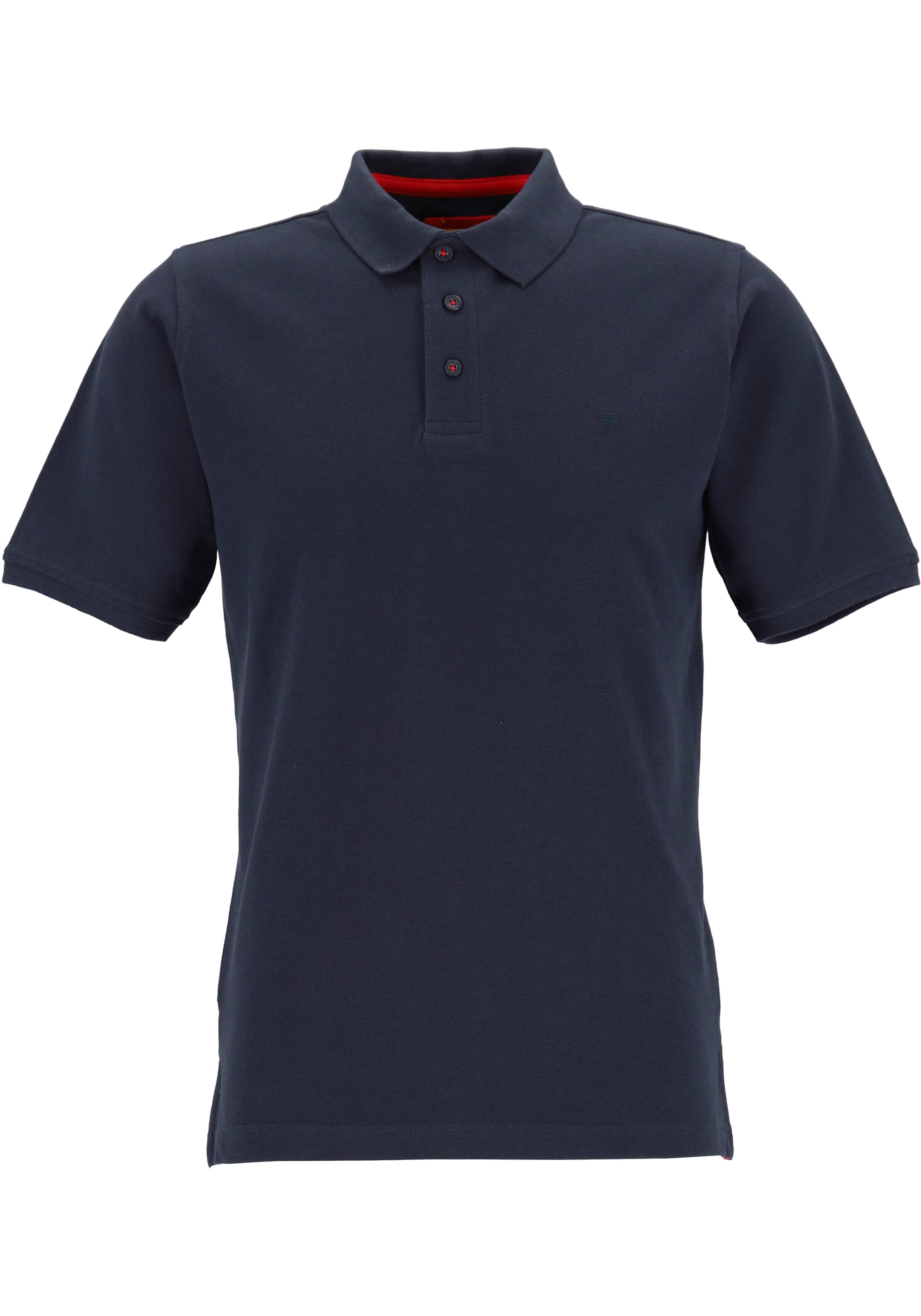 Redmond modern fit poloshirt, donkerblauw (rood contrast)