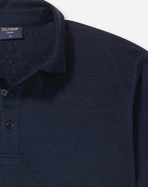 OLYMP Polo Casual, modern fit polo, marine blauw