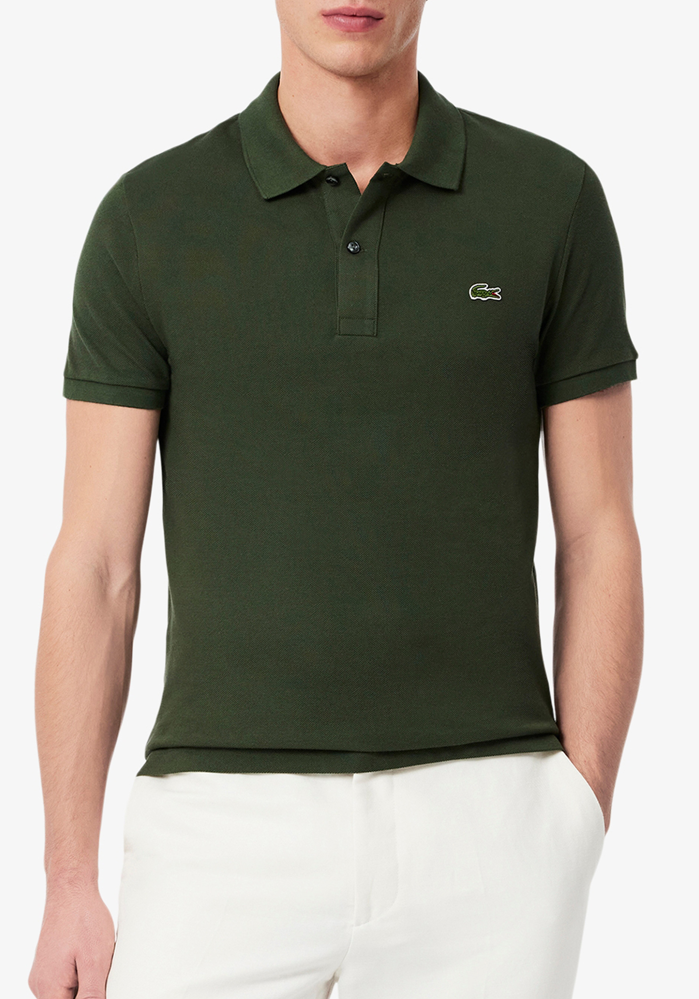 Lacoste Slim Fit polo, army groen