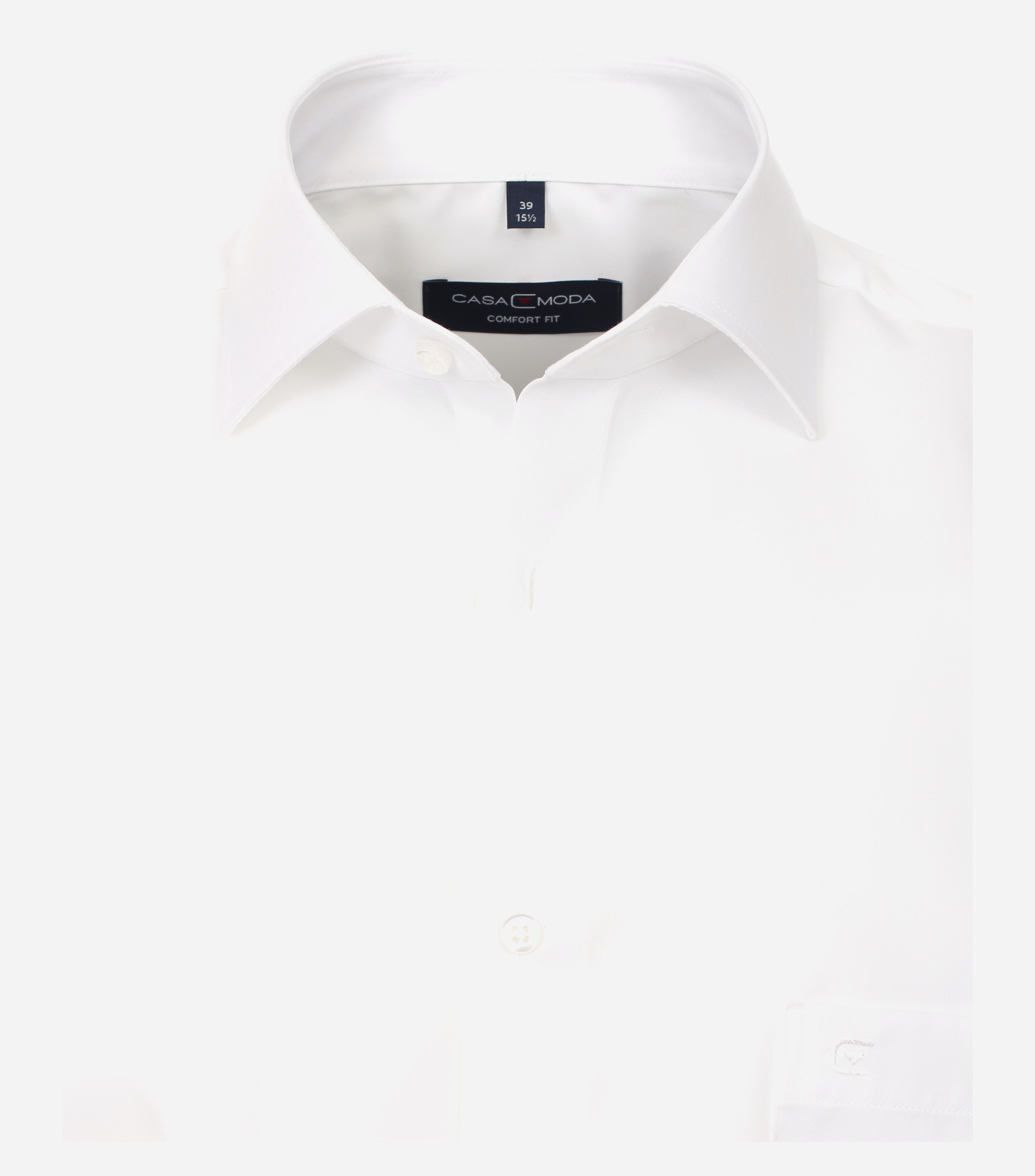 CASA MODA comfort fit overhemd, mouwlengte 7, twill, wit