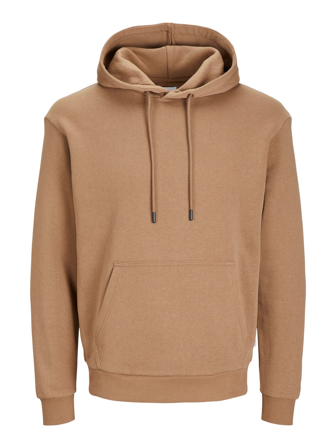 JACK & JONES Bradley sweat hood regular fit, heren hoodie katoenmengsel met capuchon, camel bruin