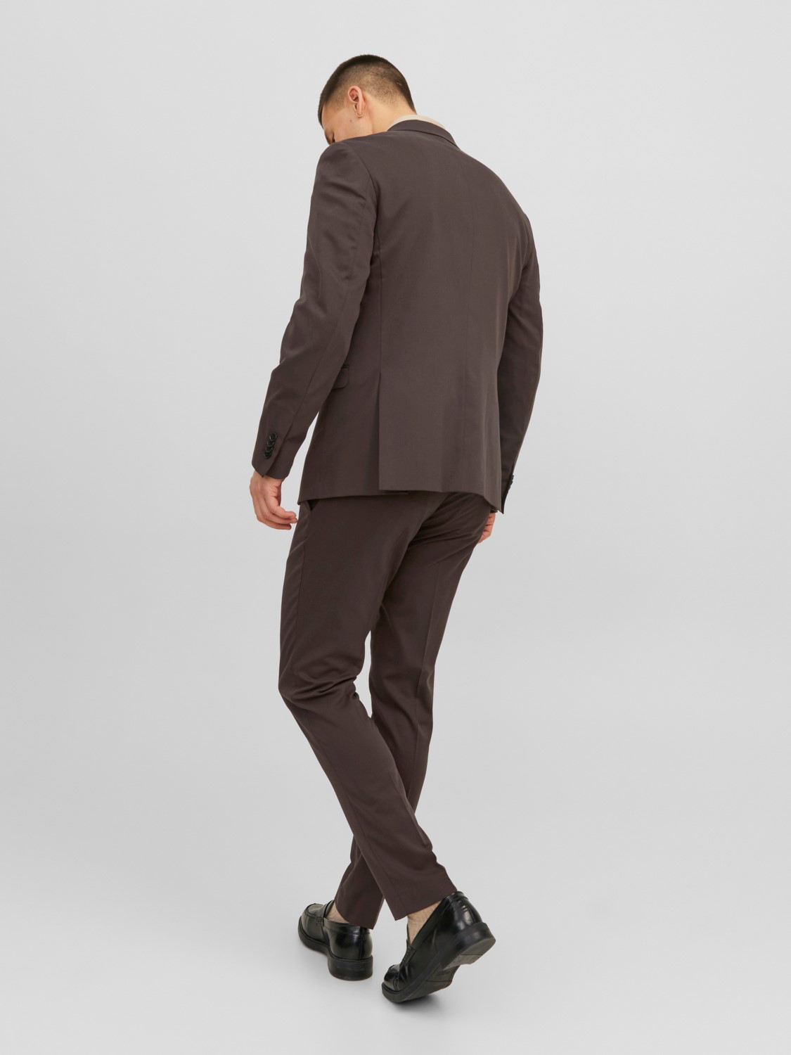JACK & JONES Franco Trouser slim fit, heren pantalon, donkerbruin