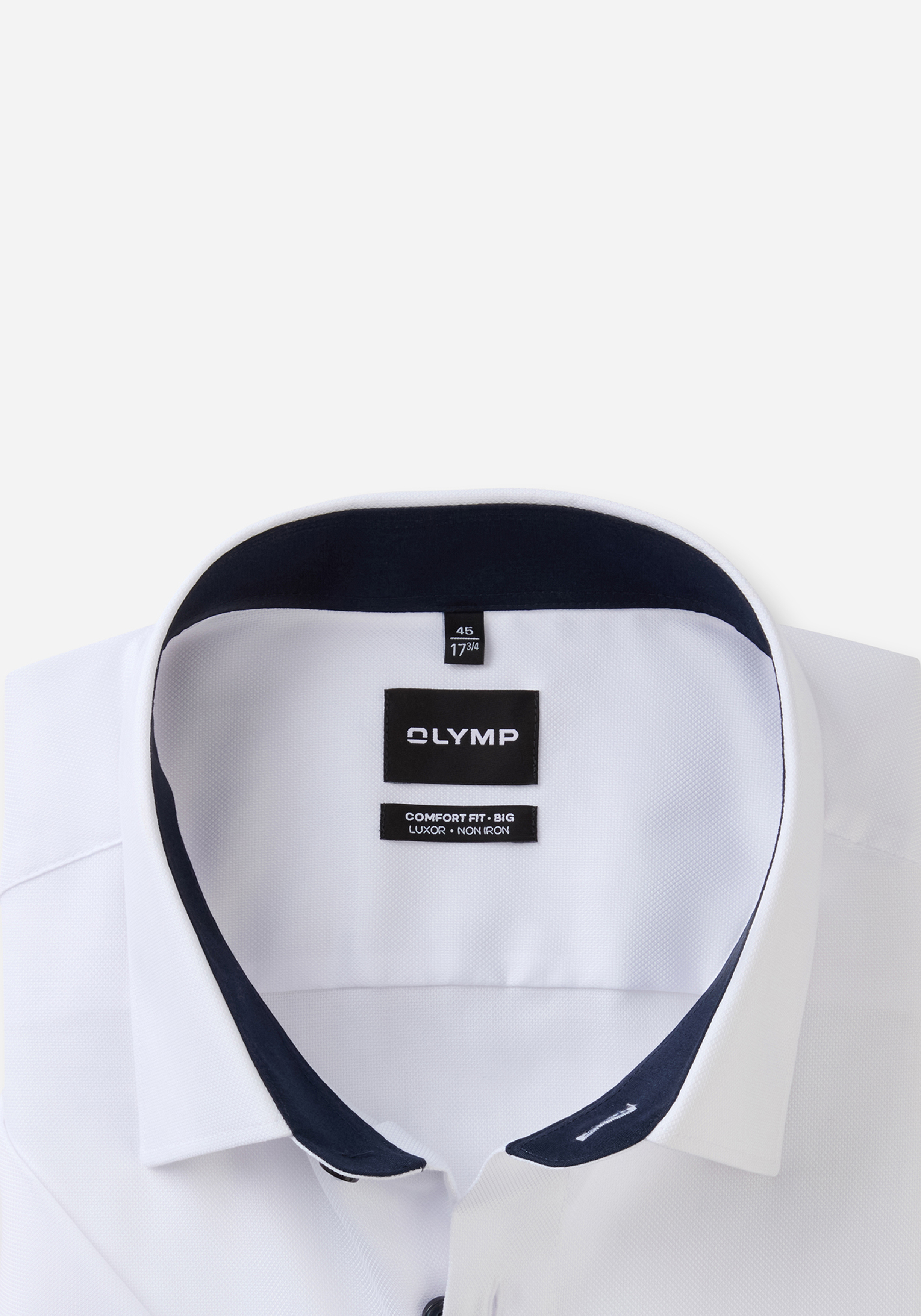 OLYMP Luxor comfort fit Big overhemd, korte mouw, natte, wit
