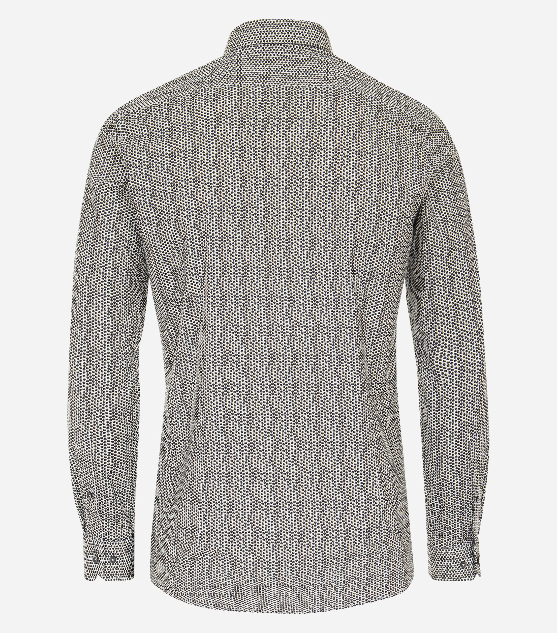 VENTI body fit overhemd, jersey, groen dessin