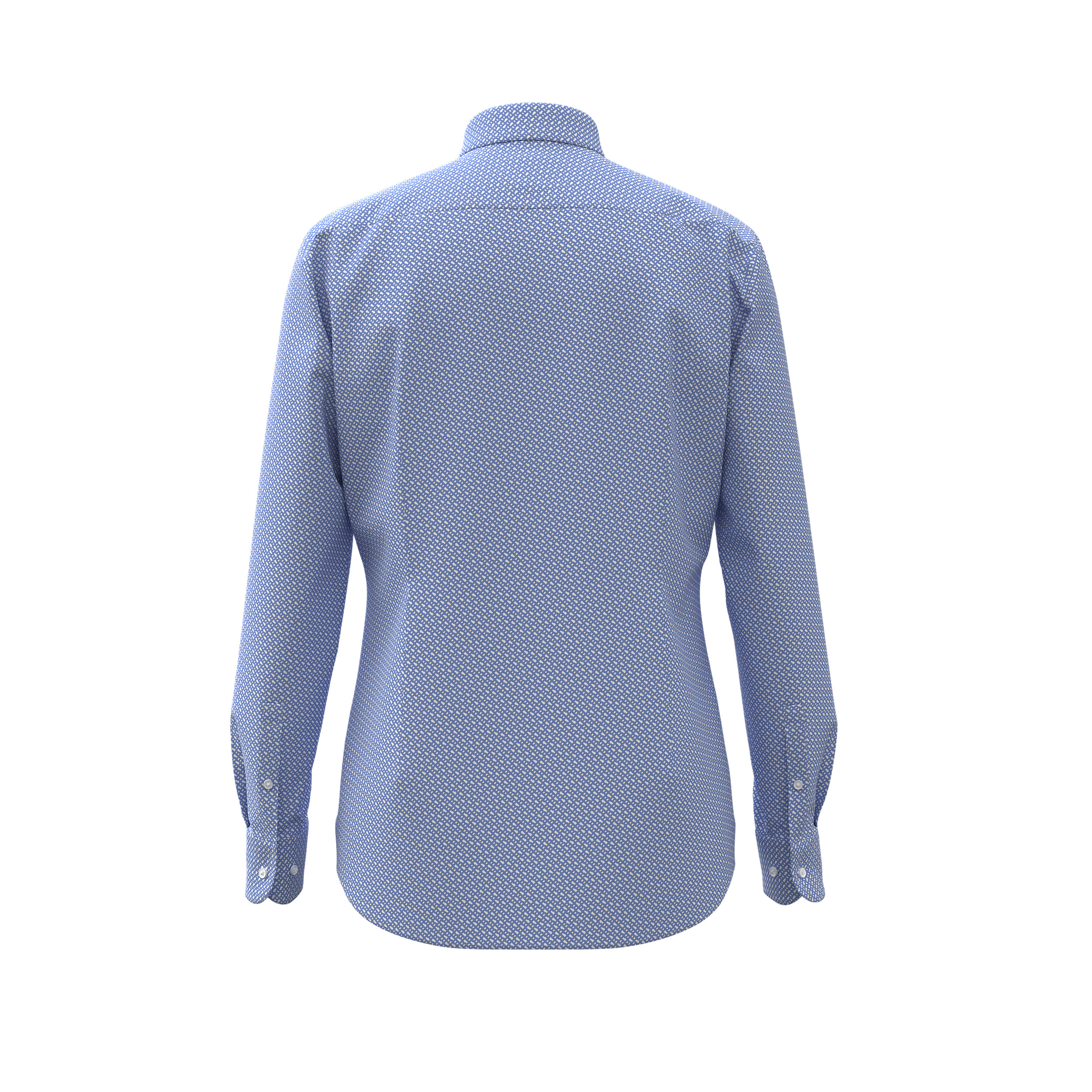HUGO BOSS Hank slim fit overhemd, popeline, blauw dessin