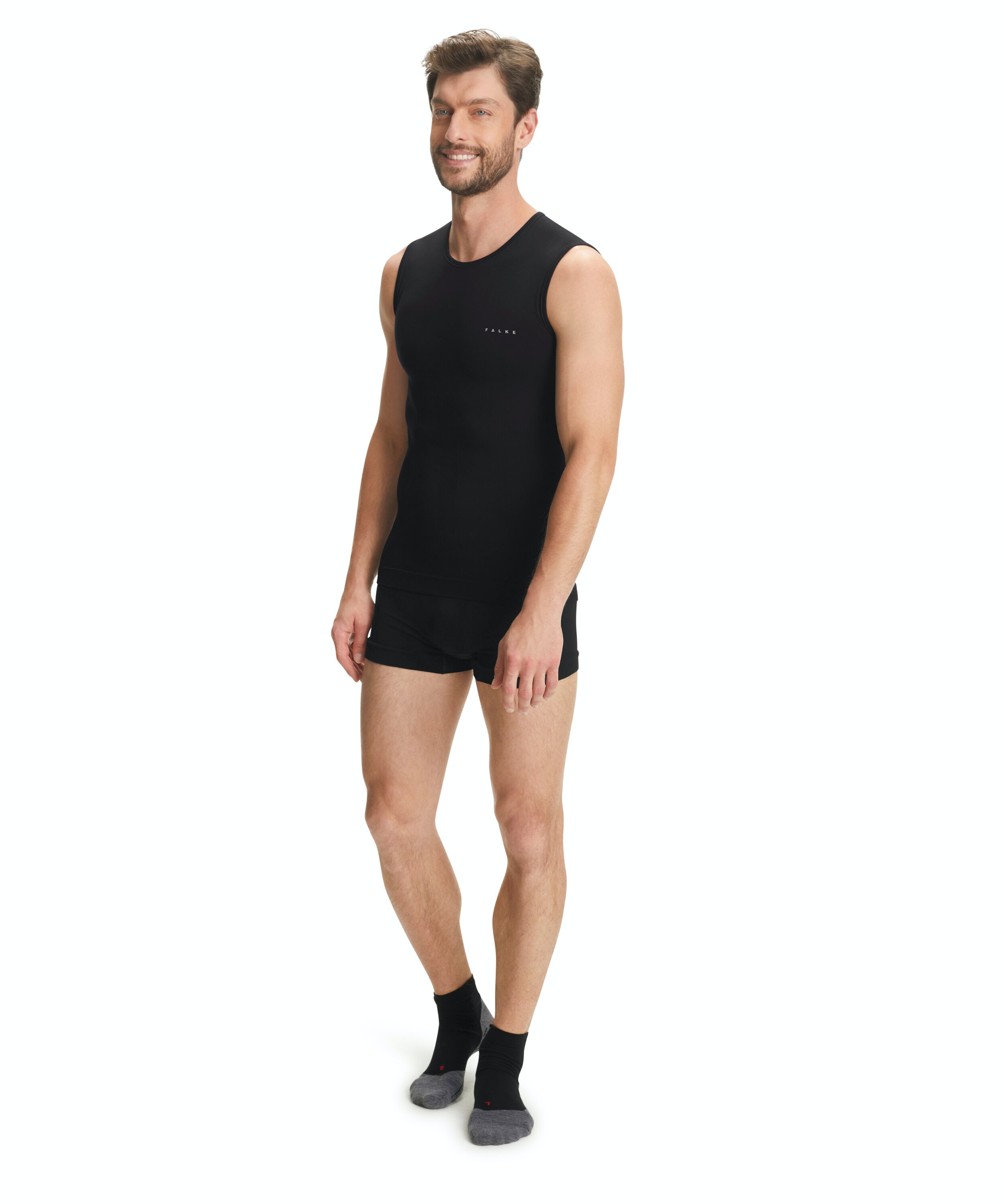 FALKE heren singlet Warm, thermoshirt, zwart (black)