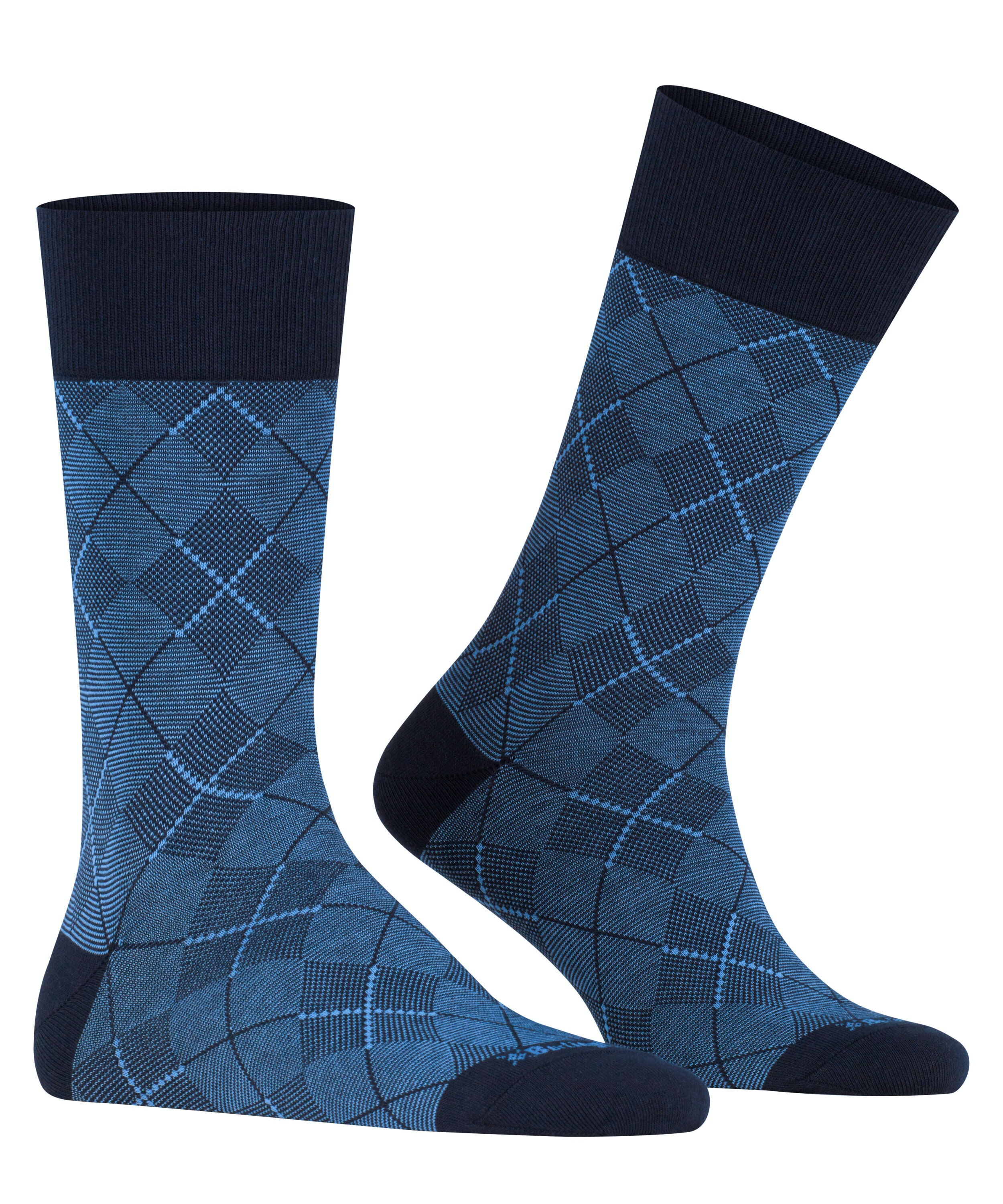 Burlington Carrington herensokken, blauw (marine)