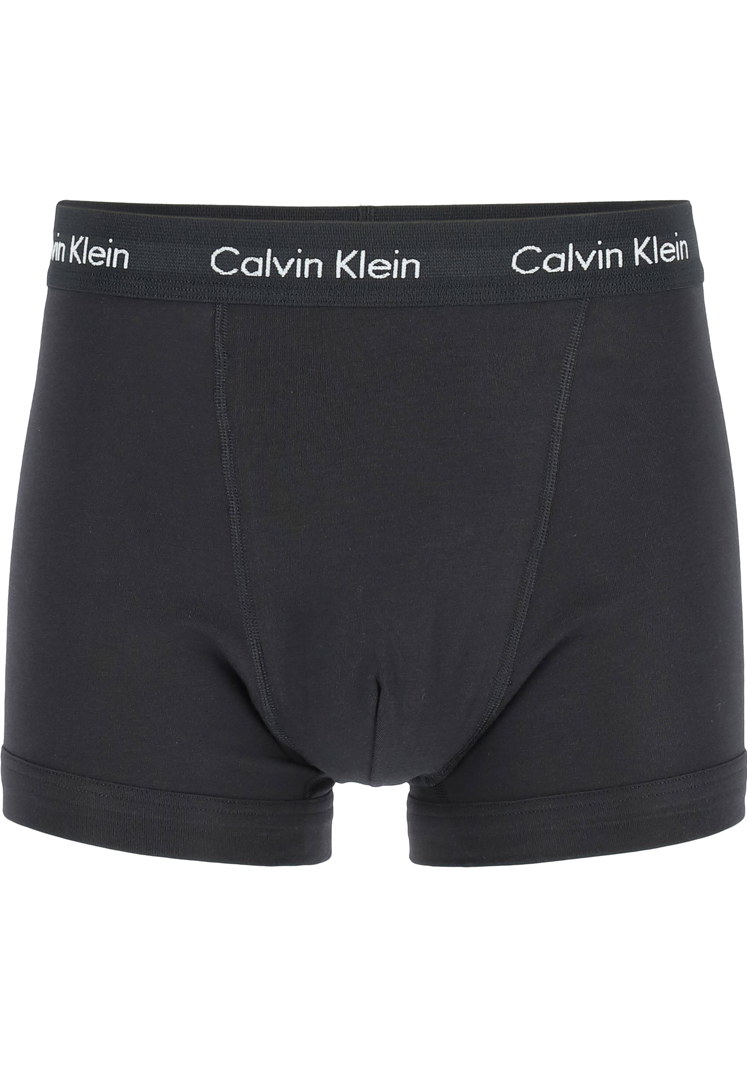 Calvin Klein trunks (3-pack), heren boxers normale lengte, zwart, grijs en logo print