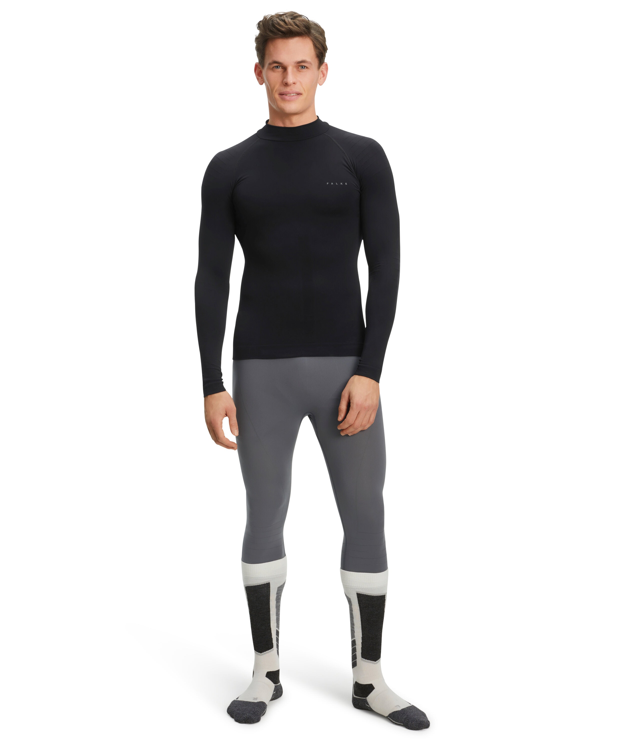 FALKE heren lange mouw shirt Warm, thermoshirt, zwart (black)
