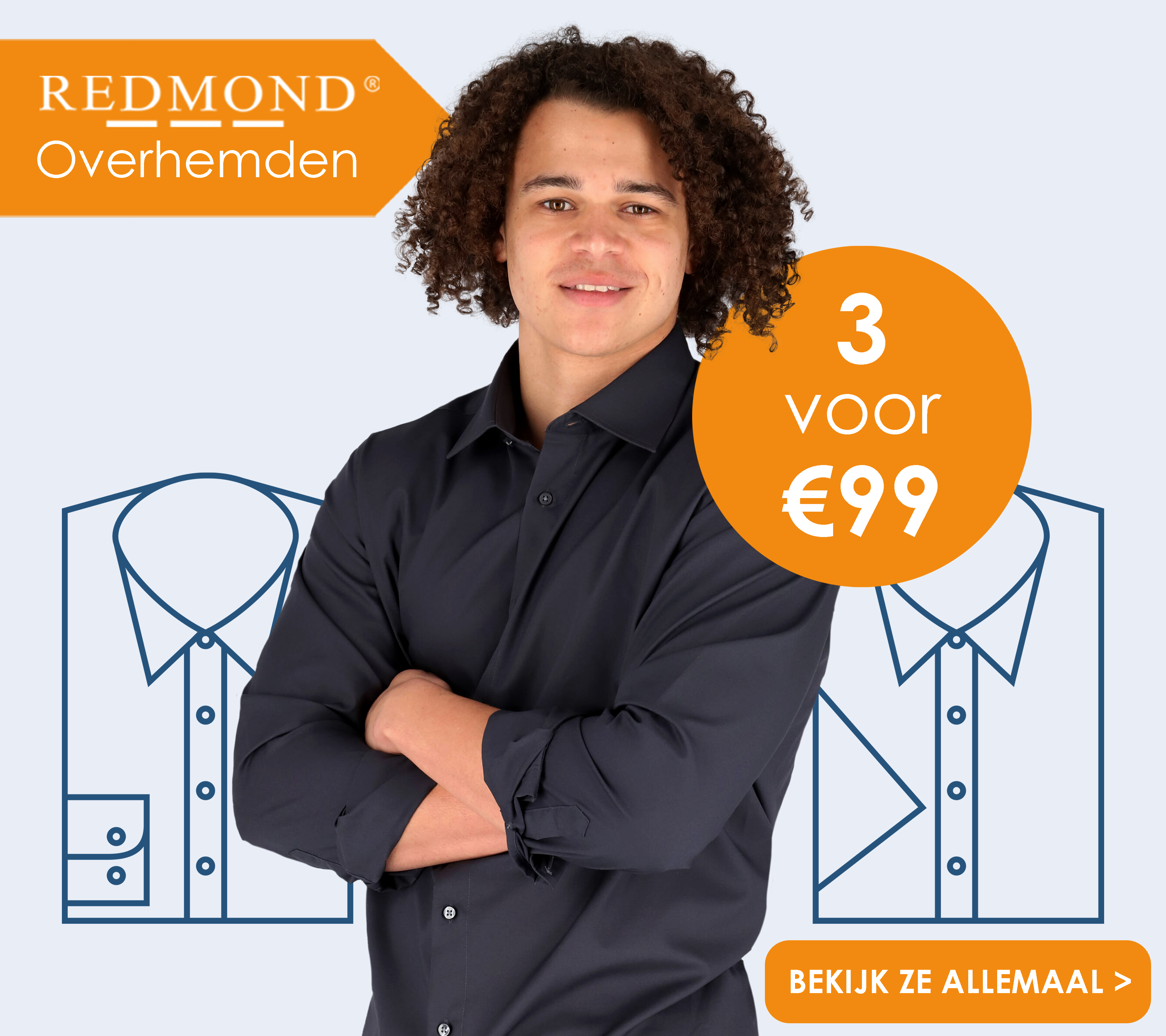 Redmond overhemden 3 voor 99, bekijk ze allemaal!