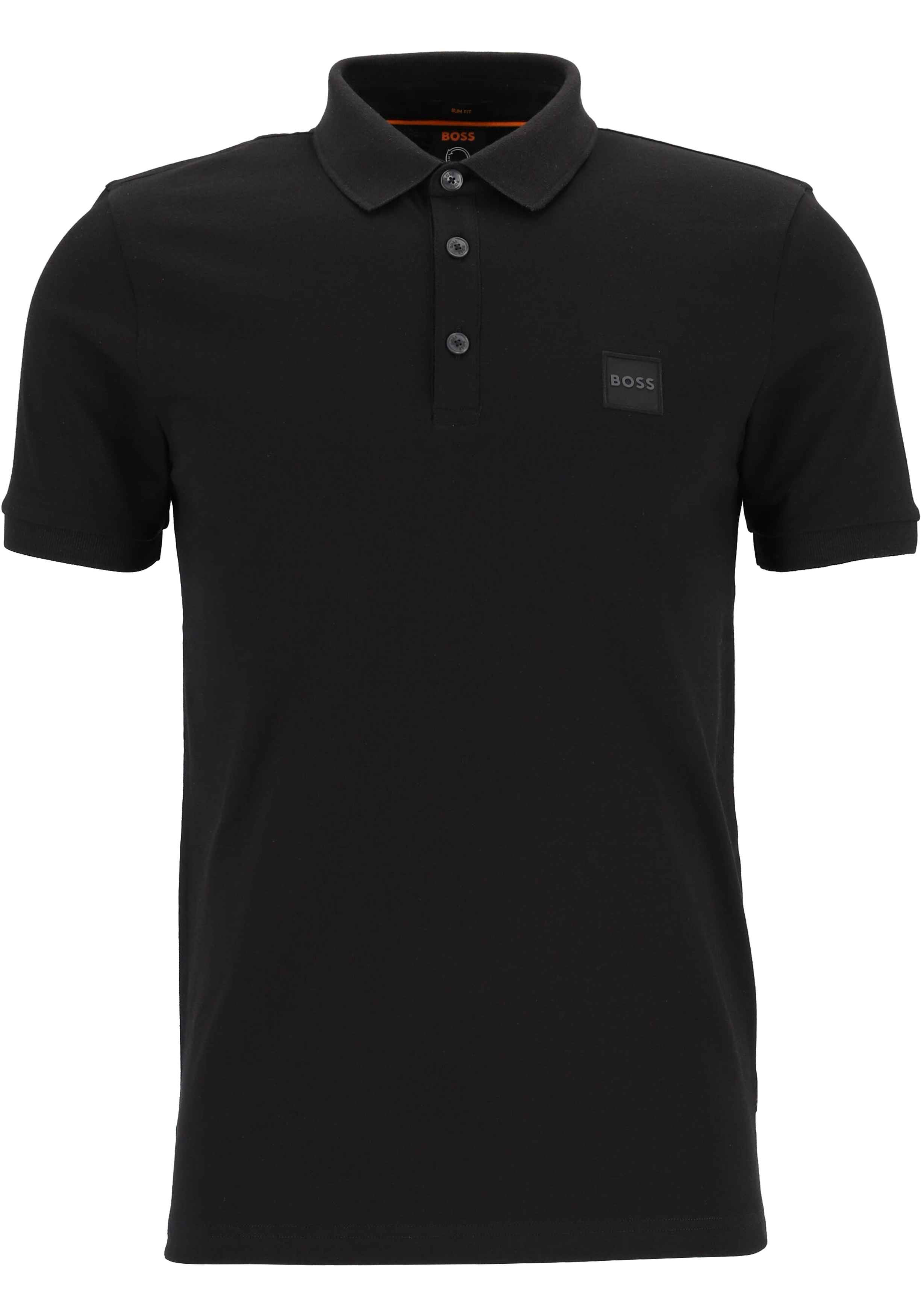 HUGO BOSS Passenger slim fit polo, stretch heren polo korte mouw, zwart