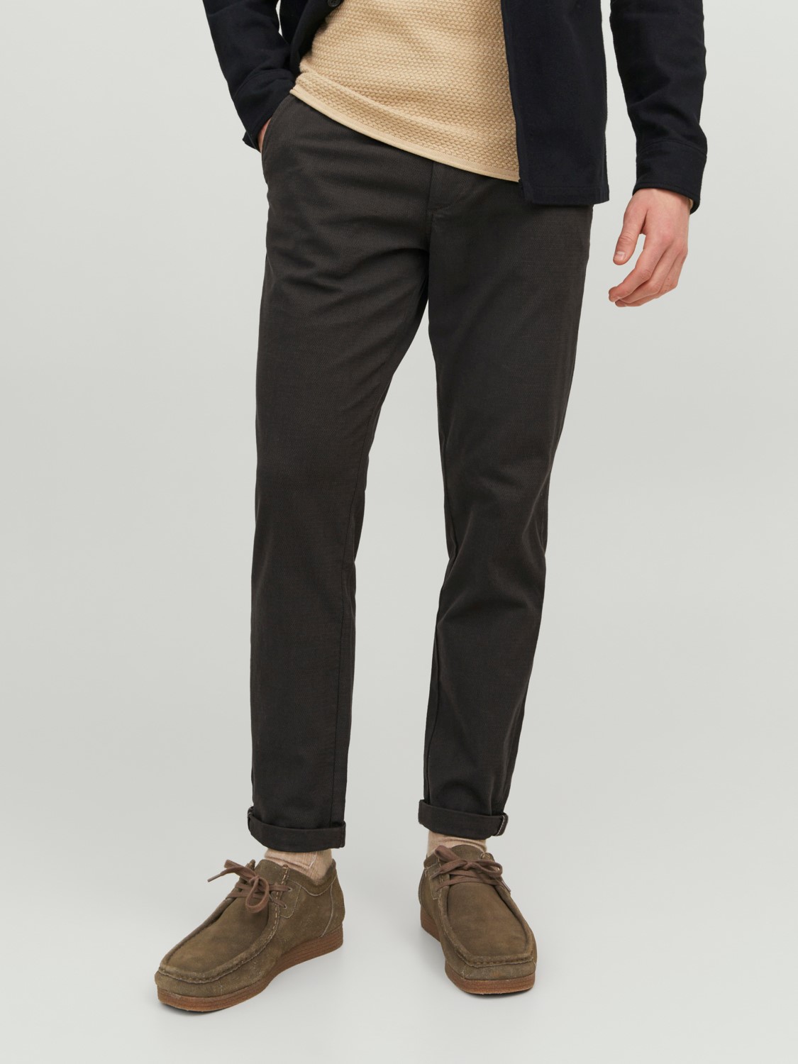 JACK & JONES Marco Fury slim fit, heren chino, donkerbruin