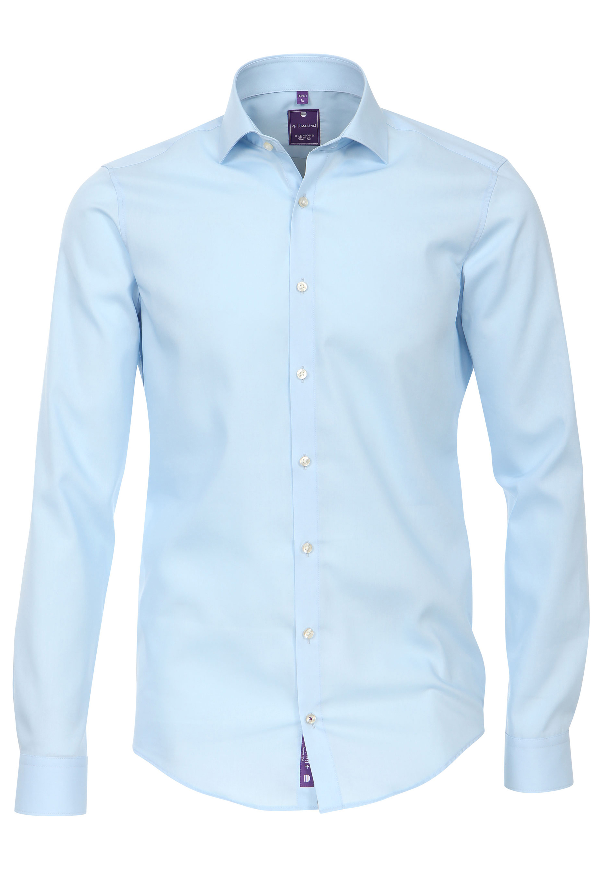 Redmond slim fit overhemd, lichtblauw