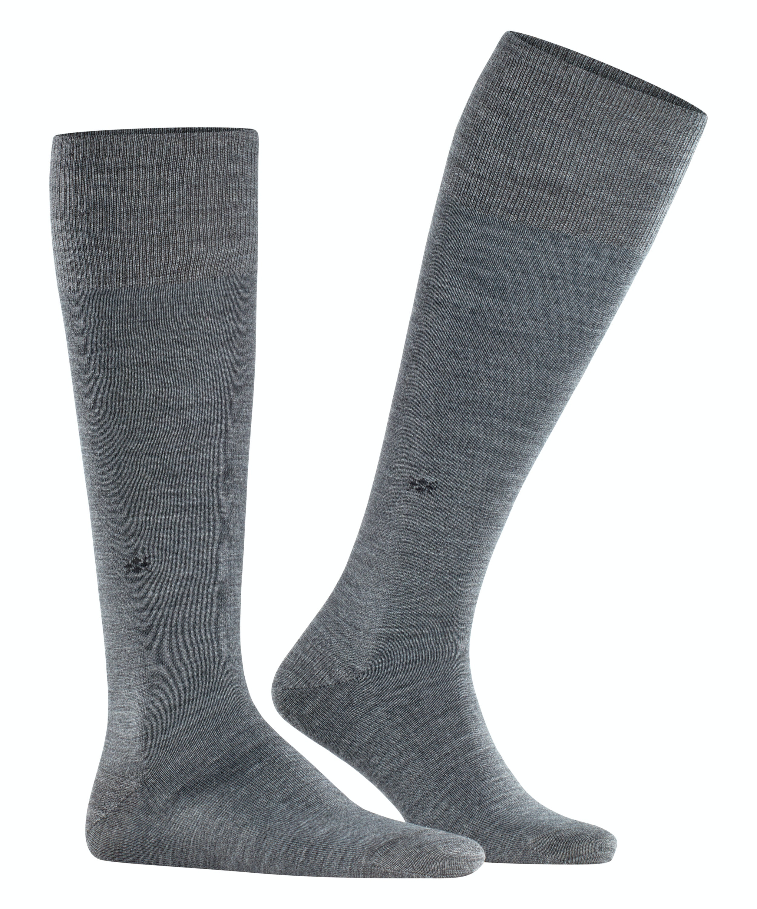 Burlington Leeds heren kniekousen, grijs (dark grey)