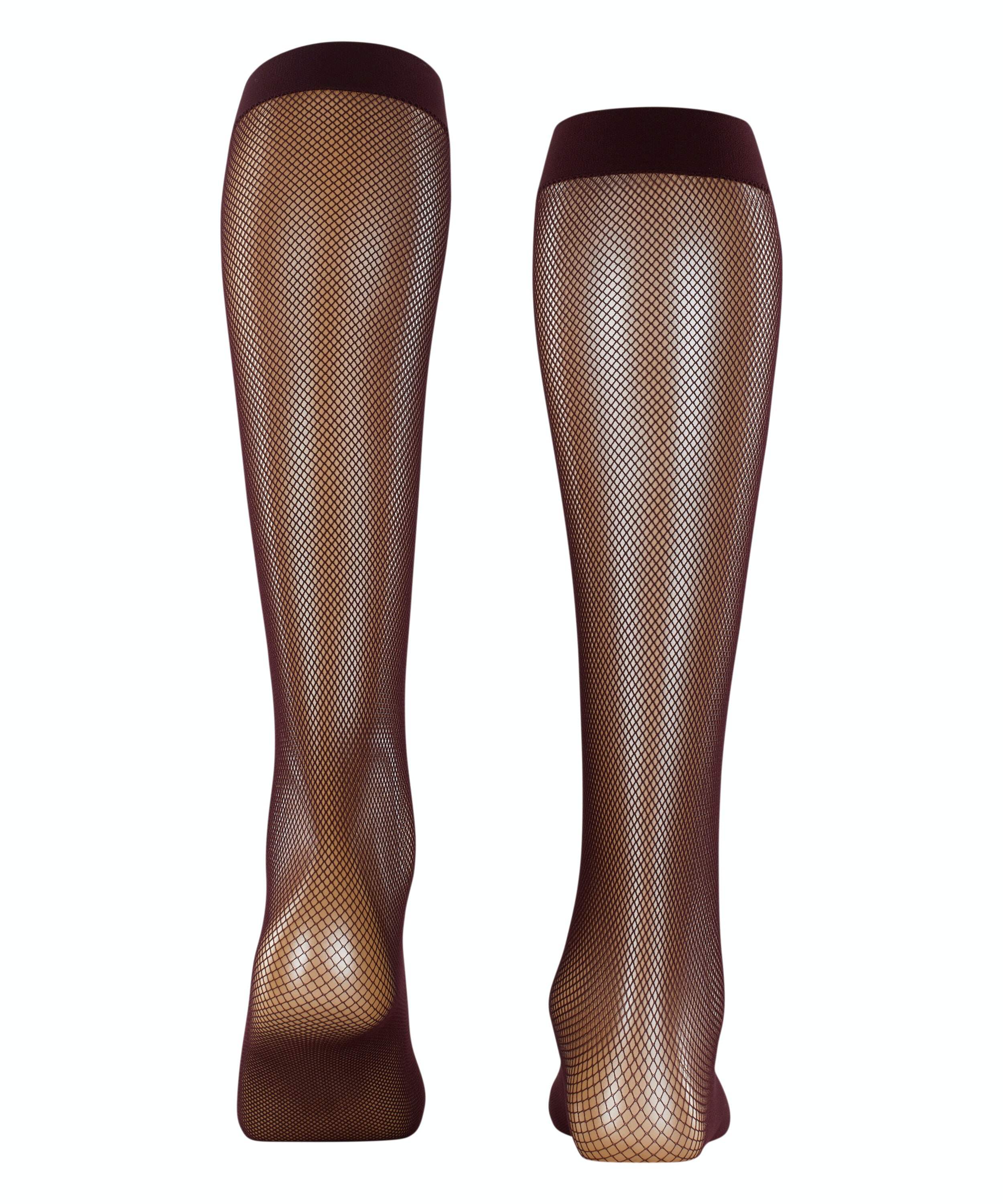 FALKE Net dames kniekousen, donkerrood (barolo)