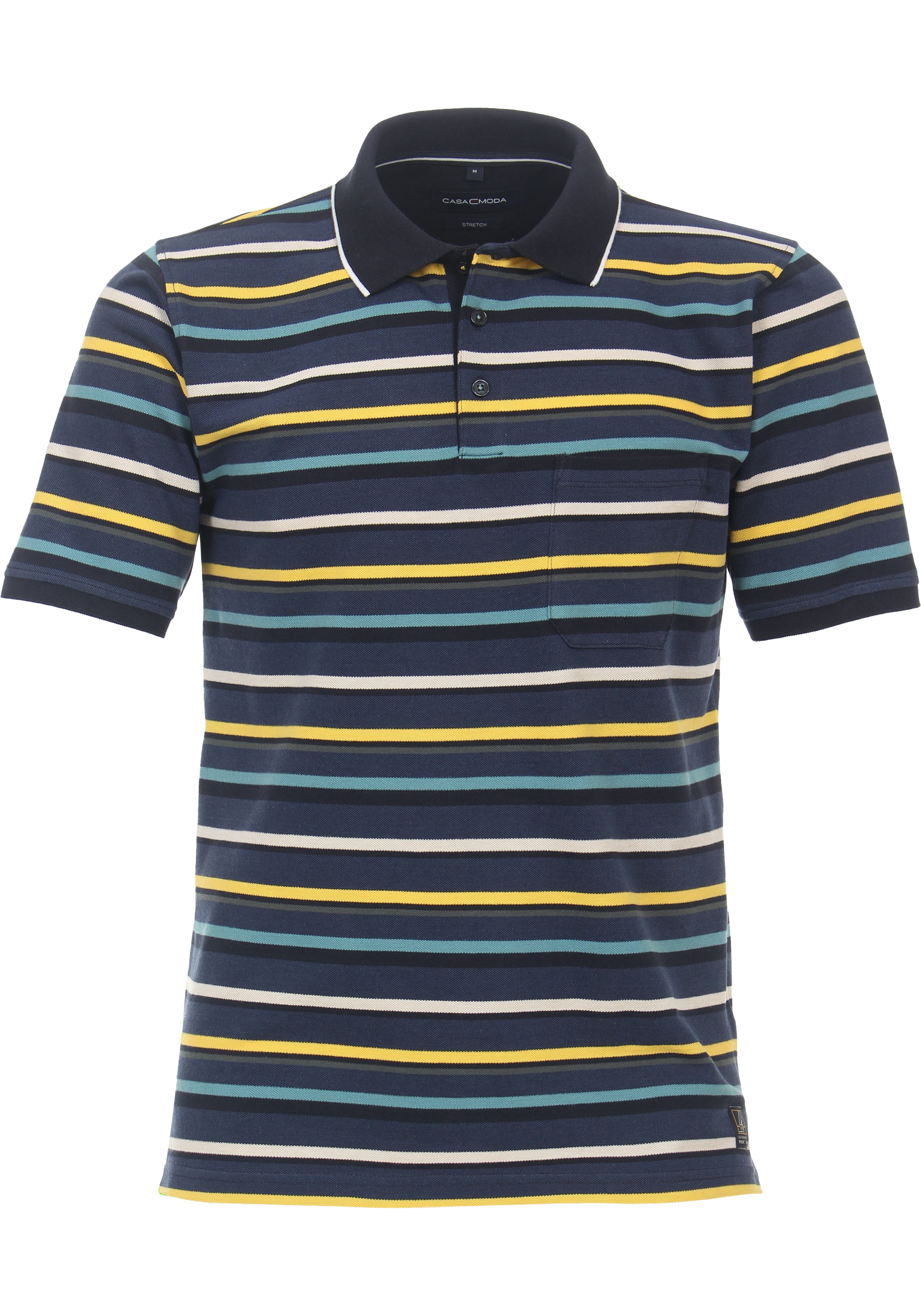 CASA MODA comfort fit heren polo, blauw