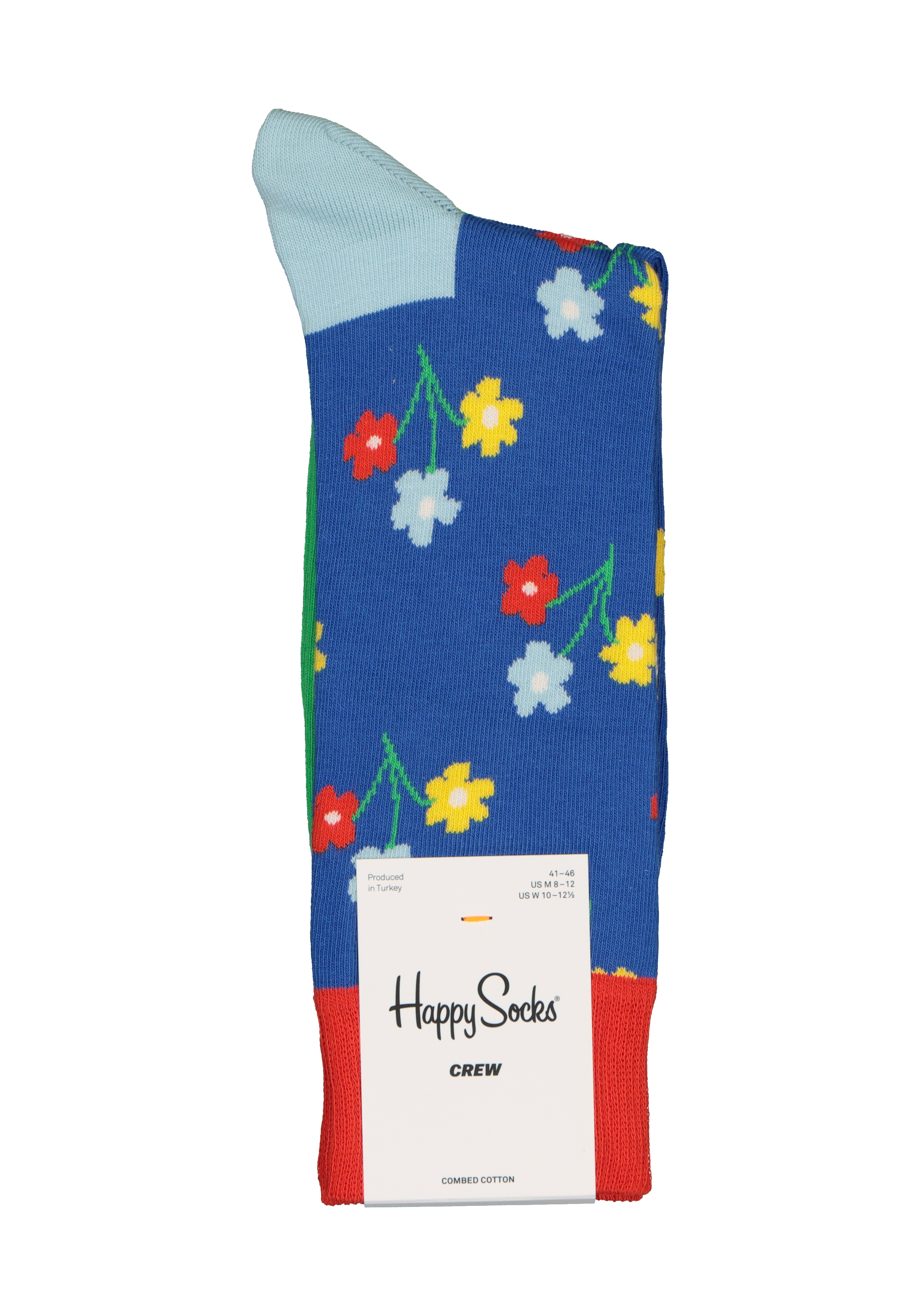 Happy Socks Bouquet Sock, bloemmig blauw