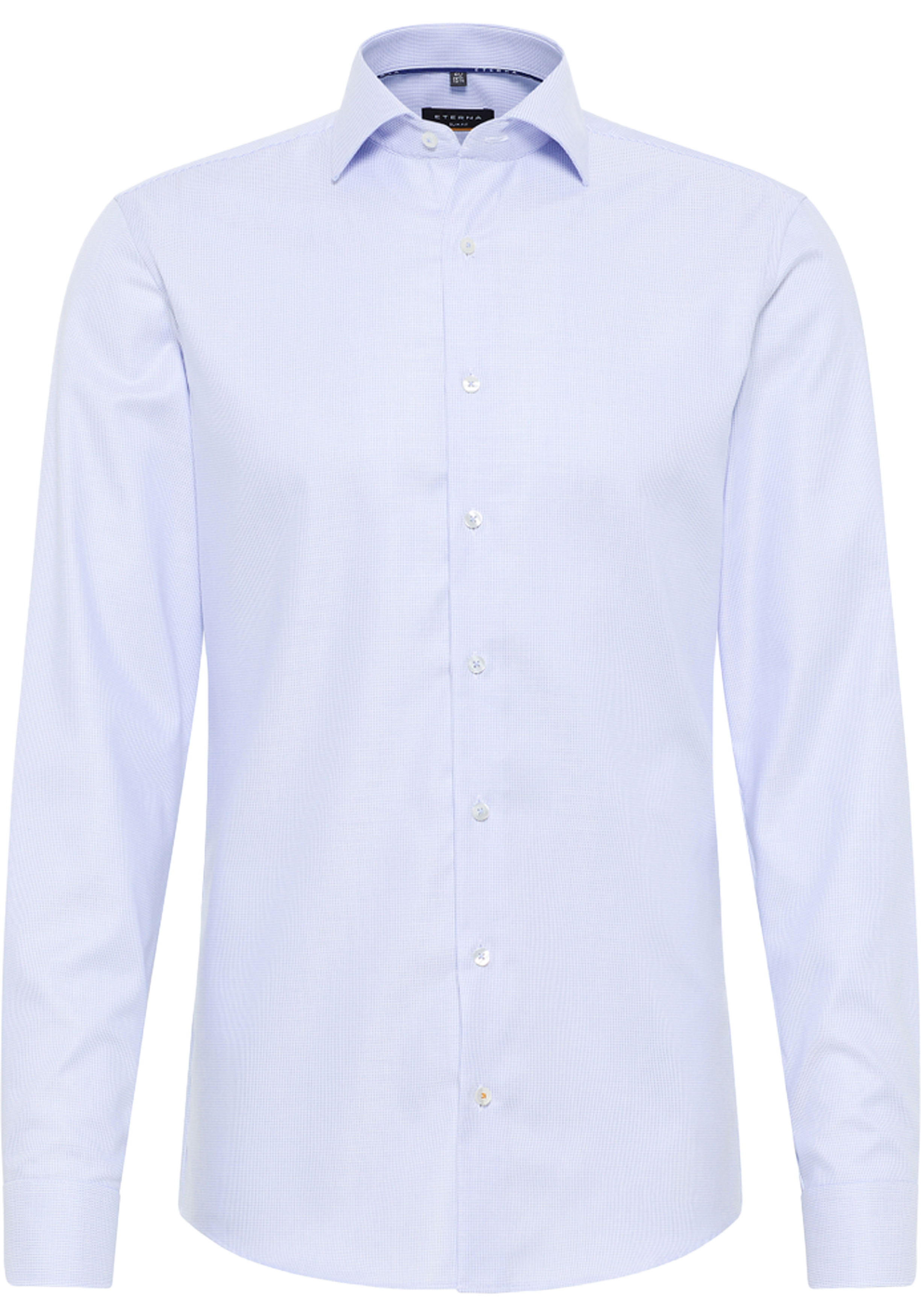 ETERNA slim fit overhemd, structuur, lichtblauw