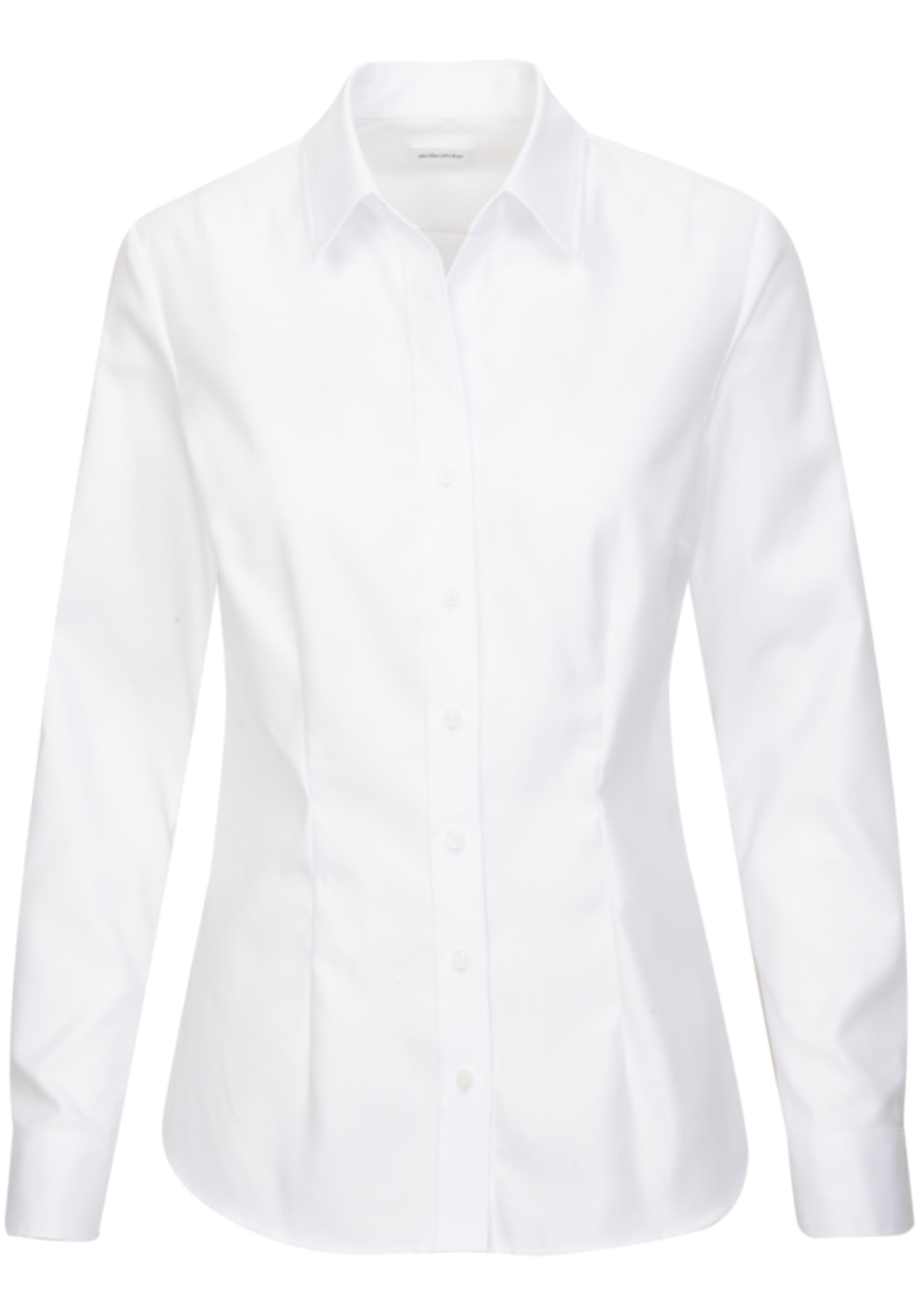 Seidensticker dames blouse slim fit, twill, wit
