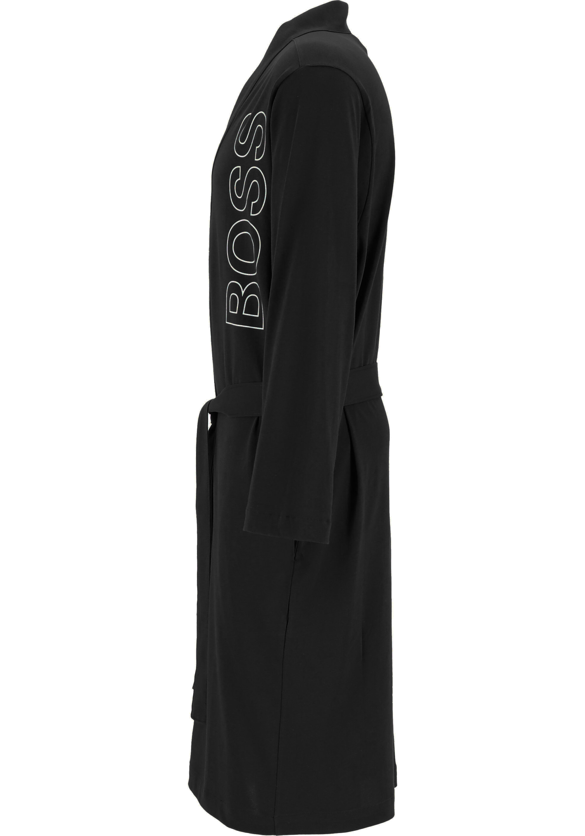 HUGO BOSS heren badjas, jersey katoen, zwart