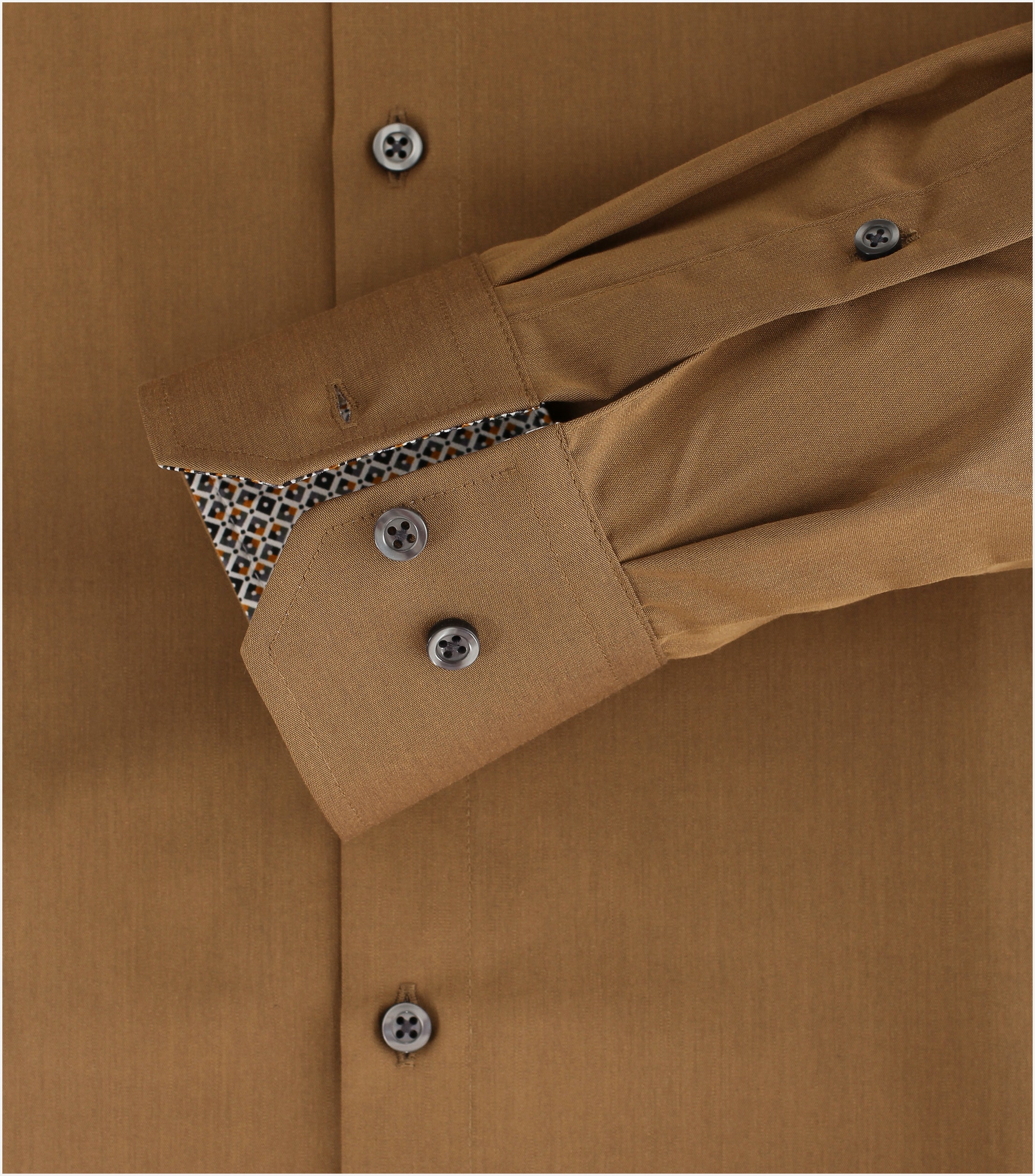 VENTI modern fit overhemd, popeline, okergeel