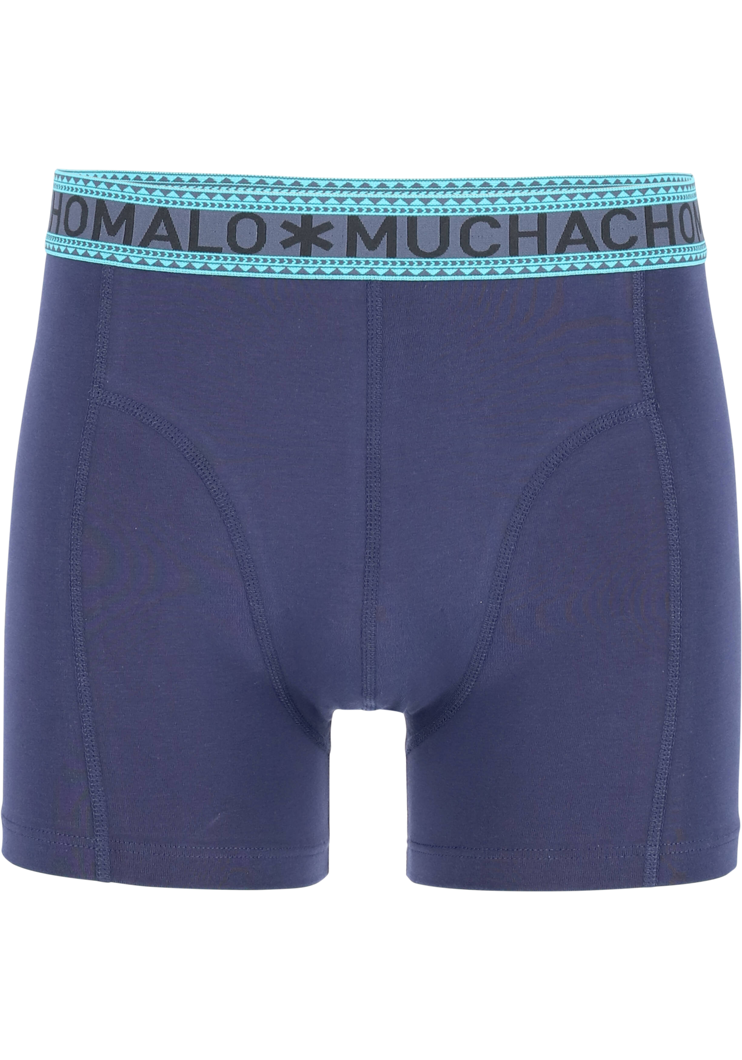 Muchachomalo heren boxershorts (3-pack), heren boxers normale lengte, Solid turquoise, blauw en zwart