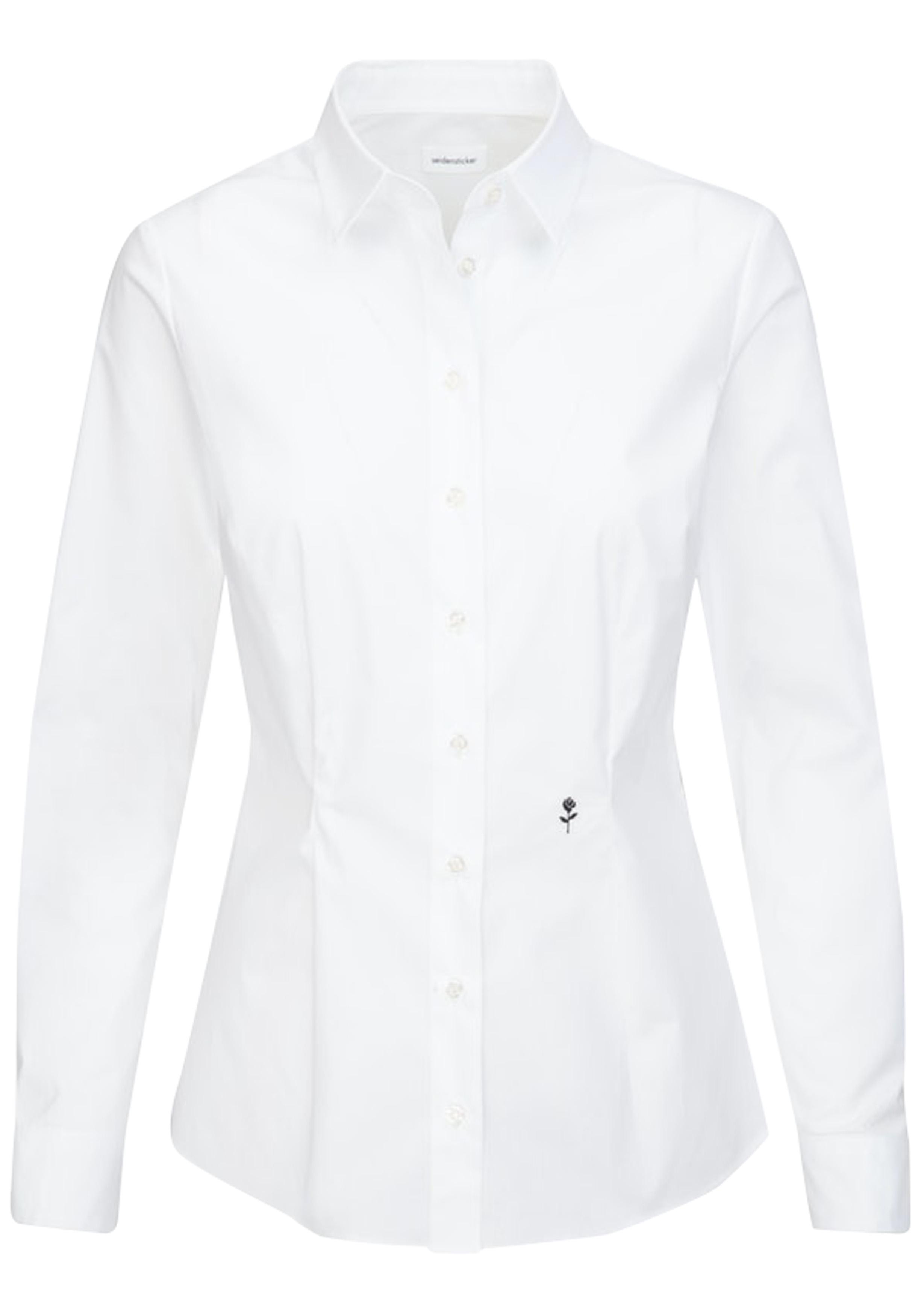 Seidensticker dames blouse slim fit, stretch, wit