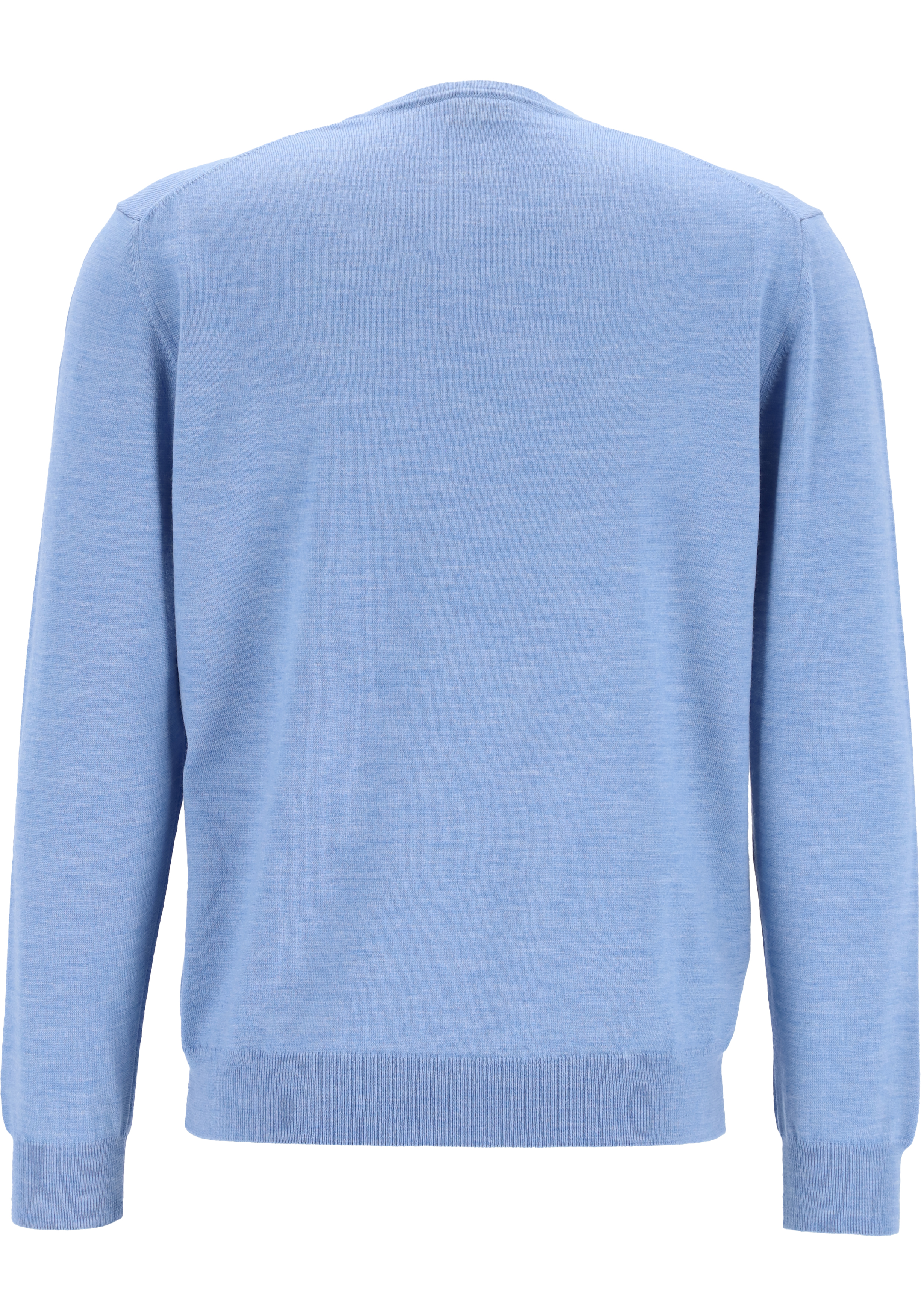 OLYMP modern fit trui wol, O-hals, lichtblauw