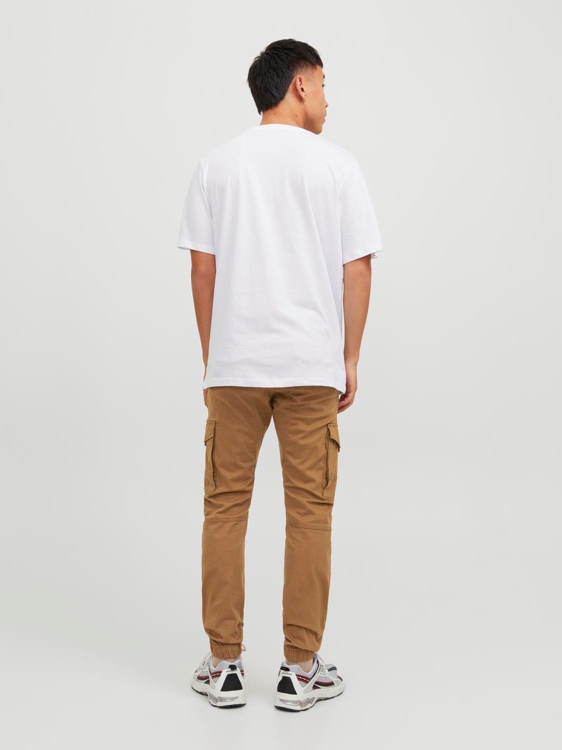 JACK & JONES Paul Lake Cargo loose fit, heren cargo broek, okergeel