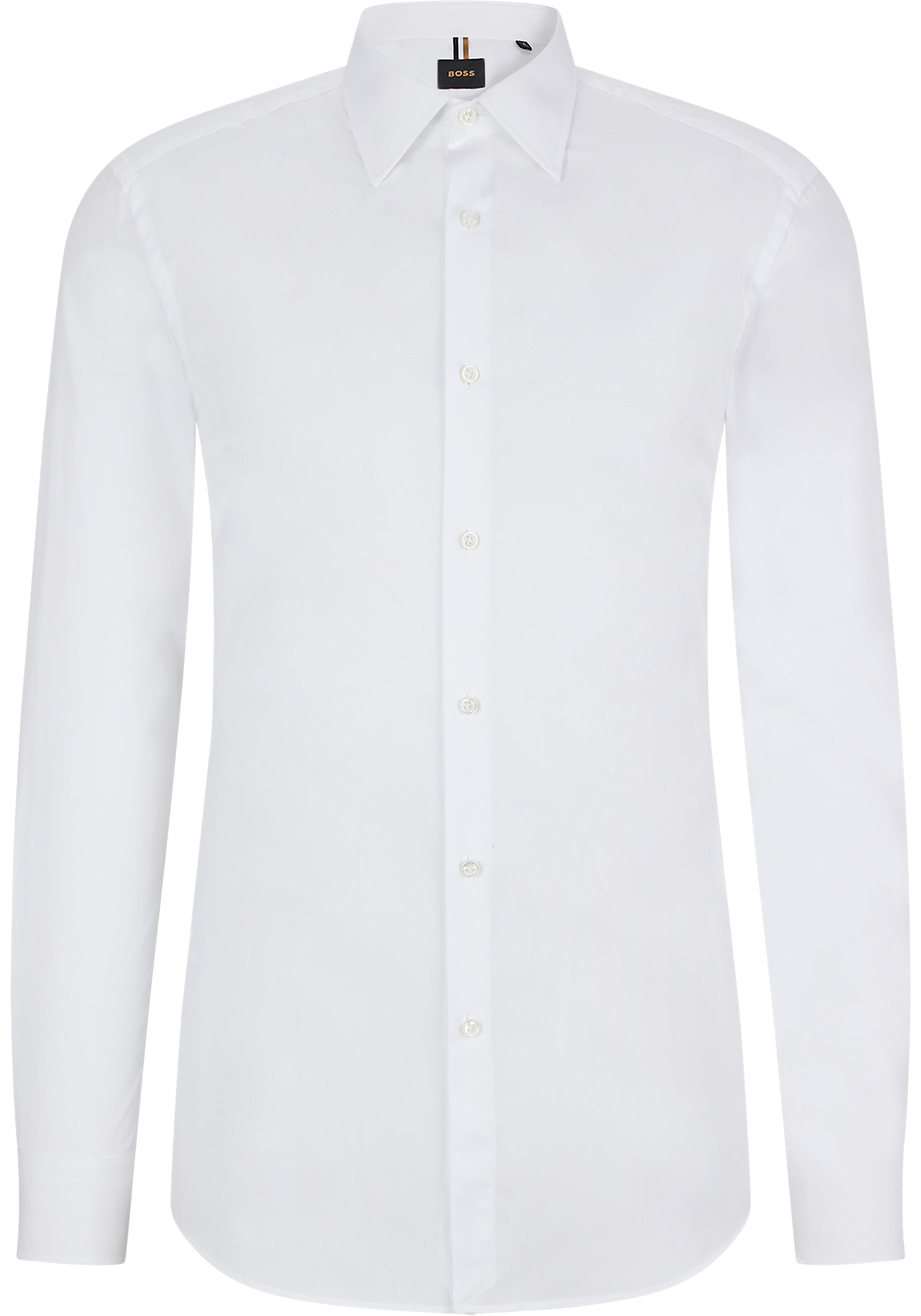 BOSS Hays slim fit overhemd, popeline, wit