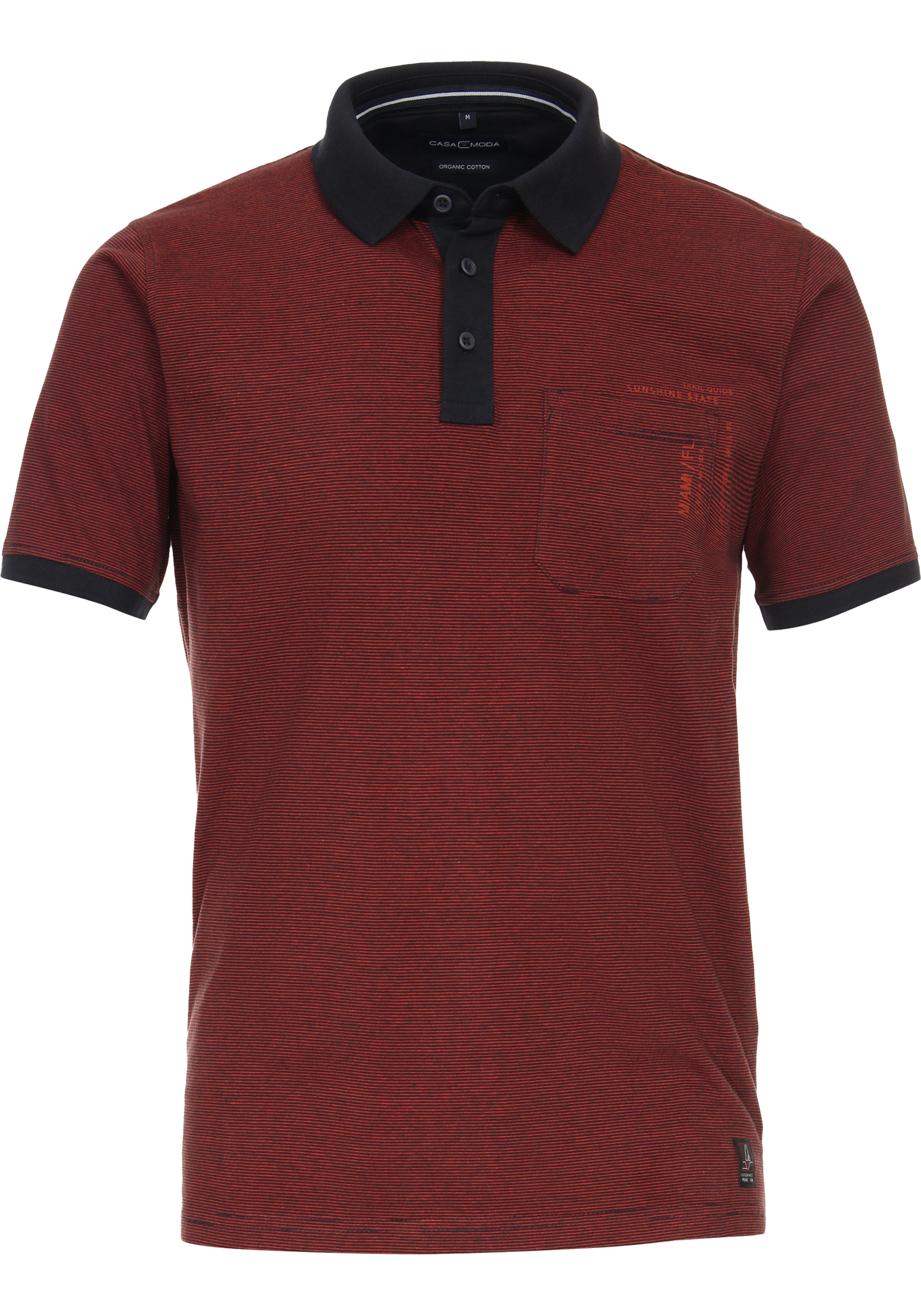 CASA MODA comfort fit heren polo, oranje