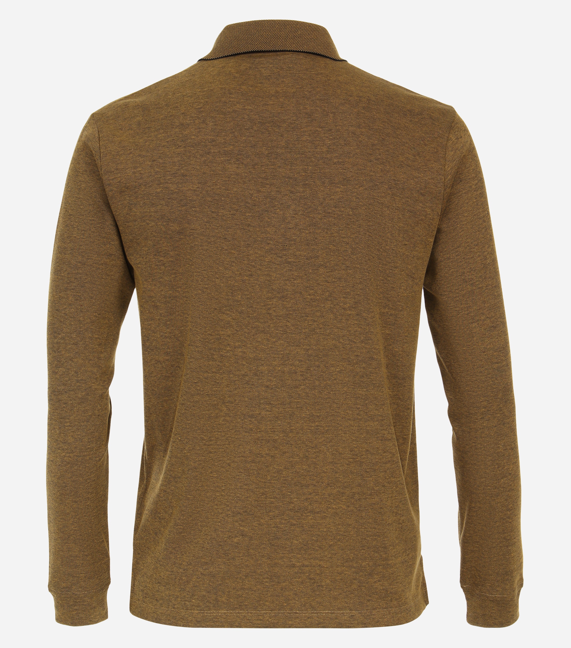 CASA MODA comfort fit polo lange mouw, geel melange