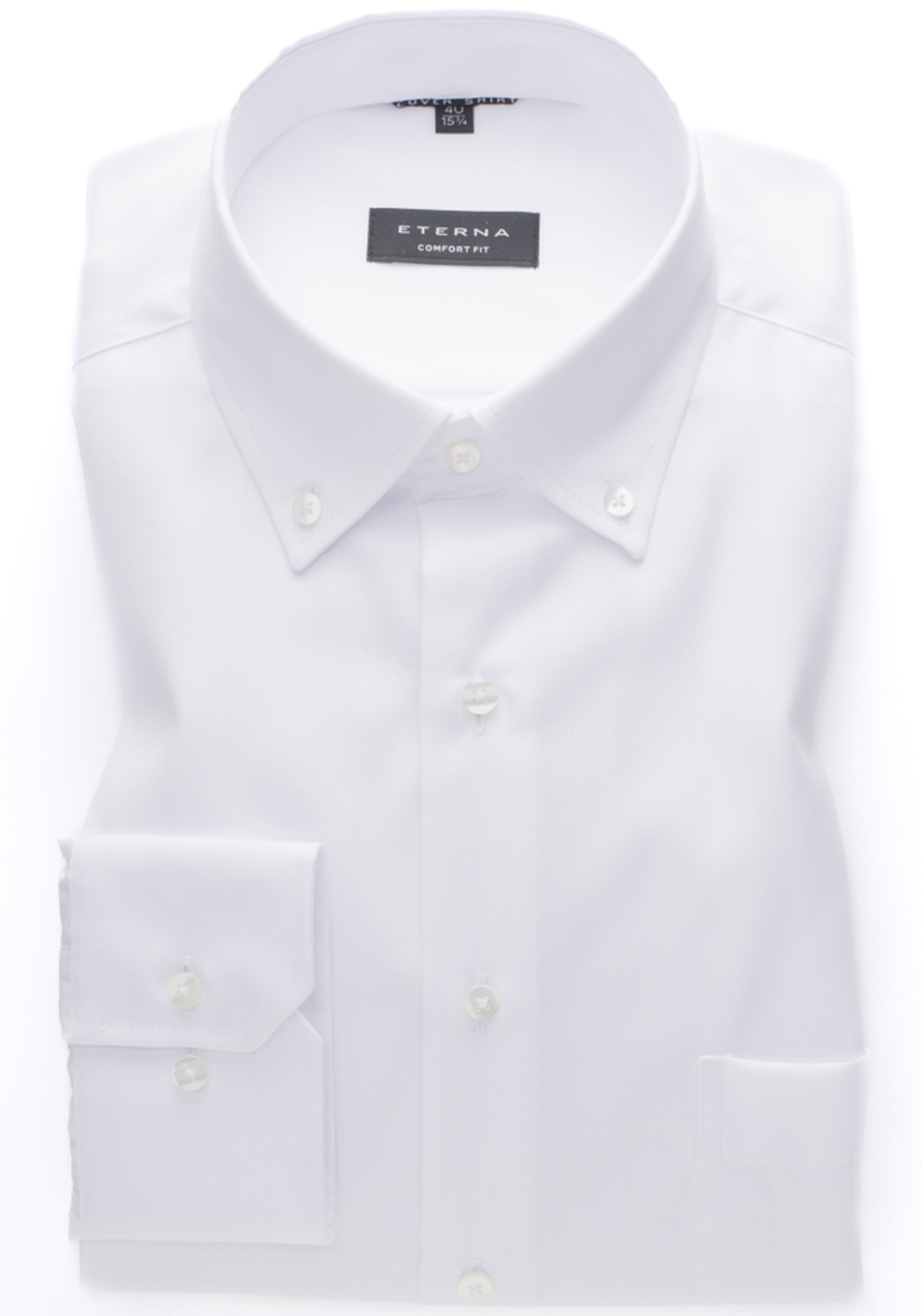 ETERNA comfort fit overhemd, twill, wit