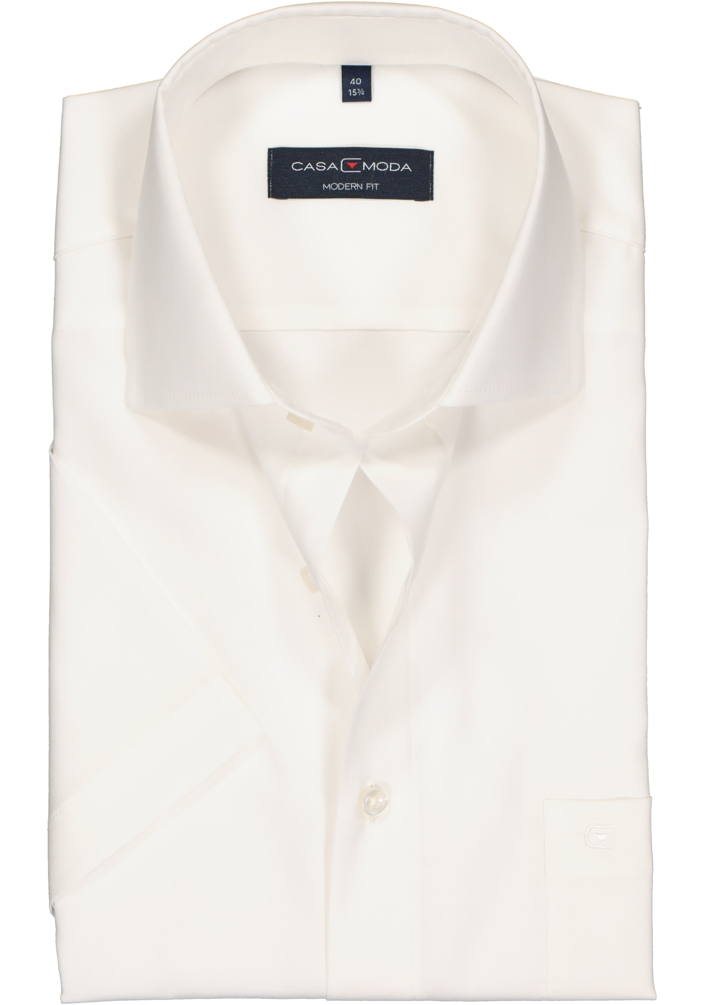 CASA MODA modern fit overhemd, korte mouw, beige / off-white