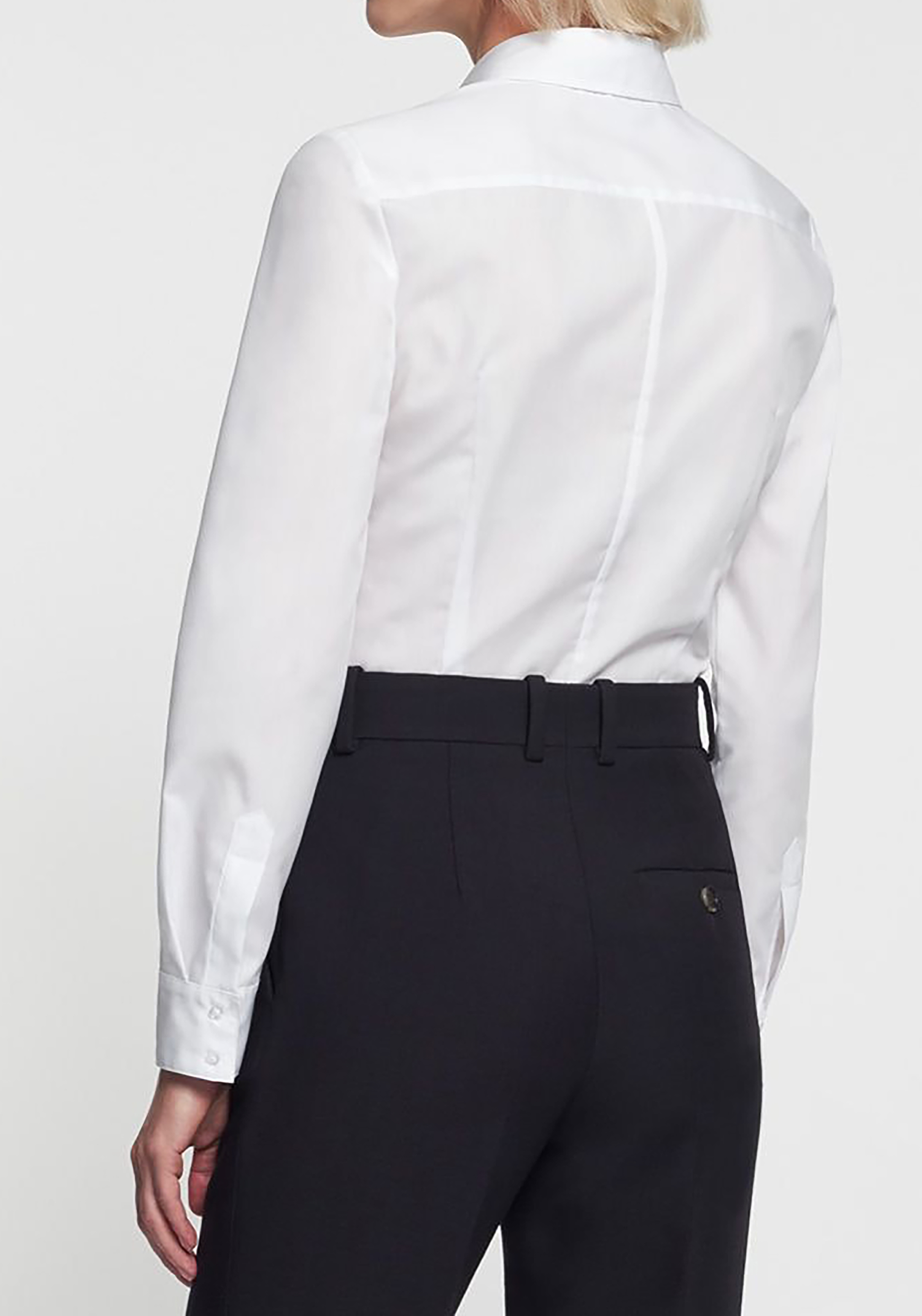 Seidensticker dames blouse slim fit, wit