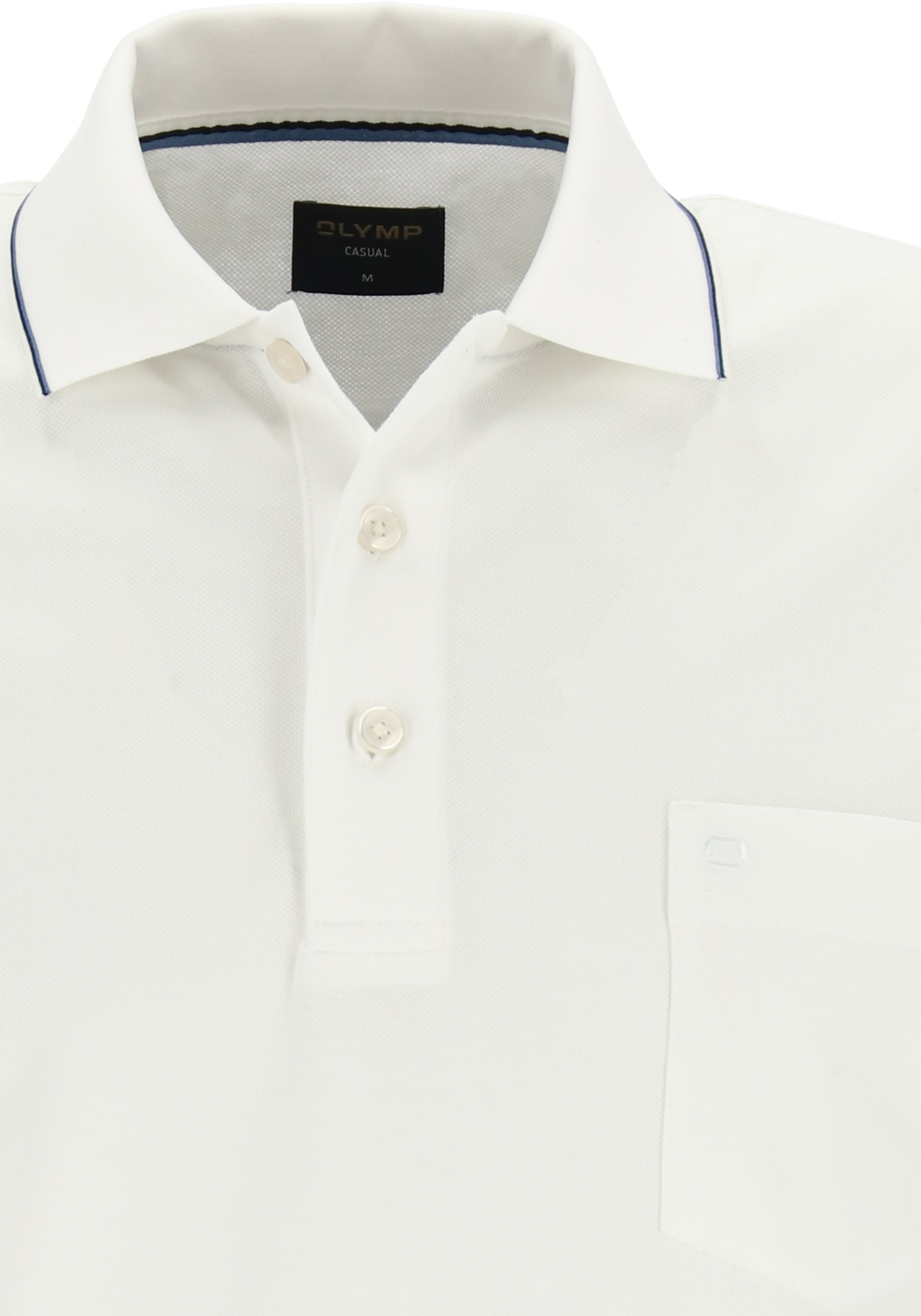 OLYMP Polo Casual, modern fit polo, wit