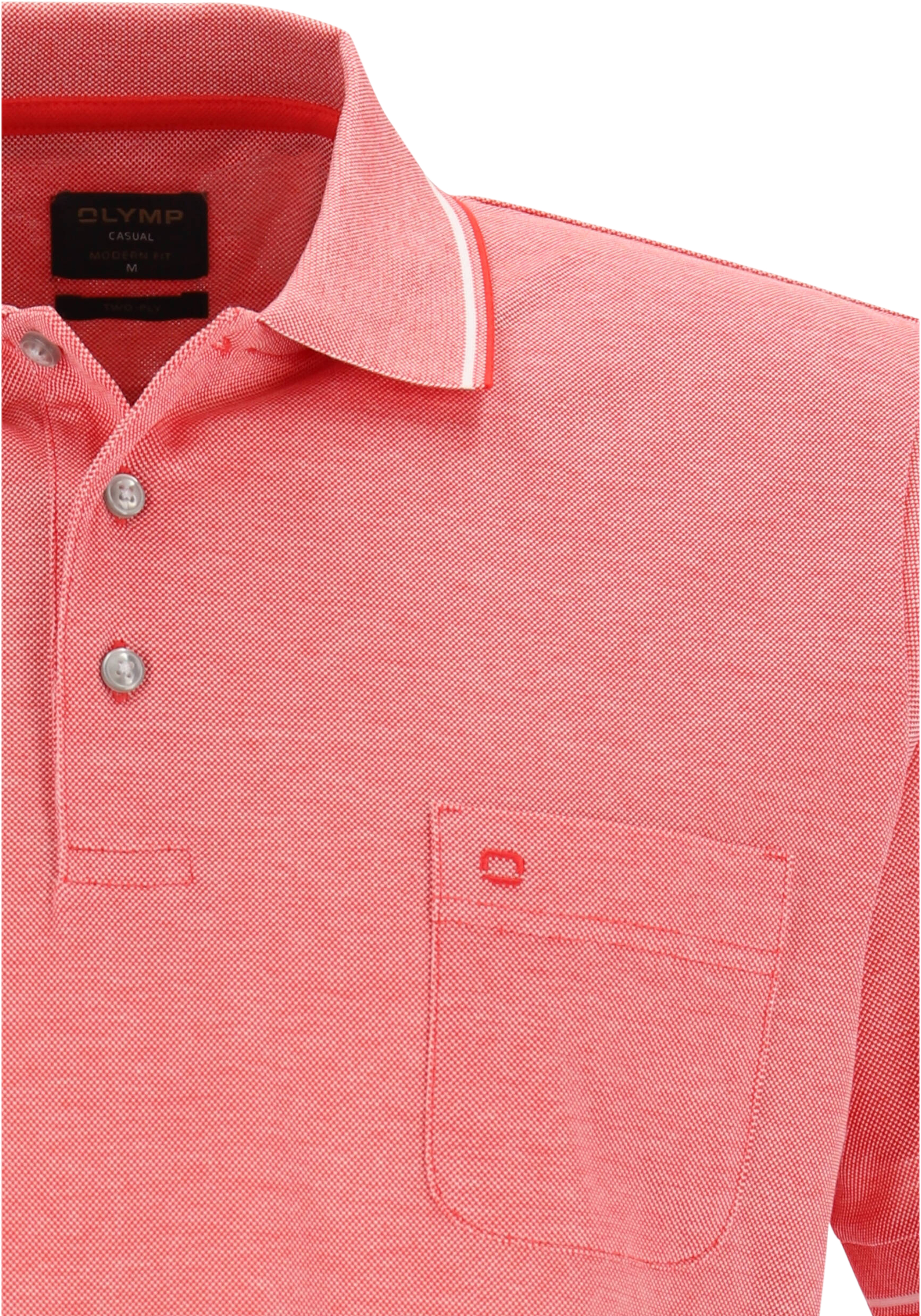OLYMP Polo Casual, modern fit polo, rood