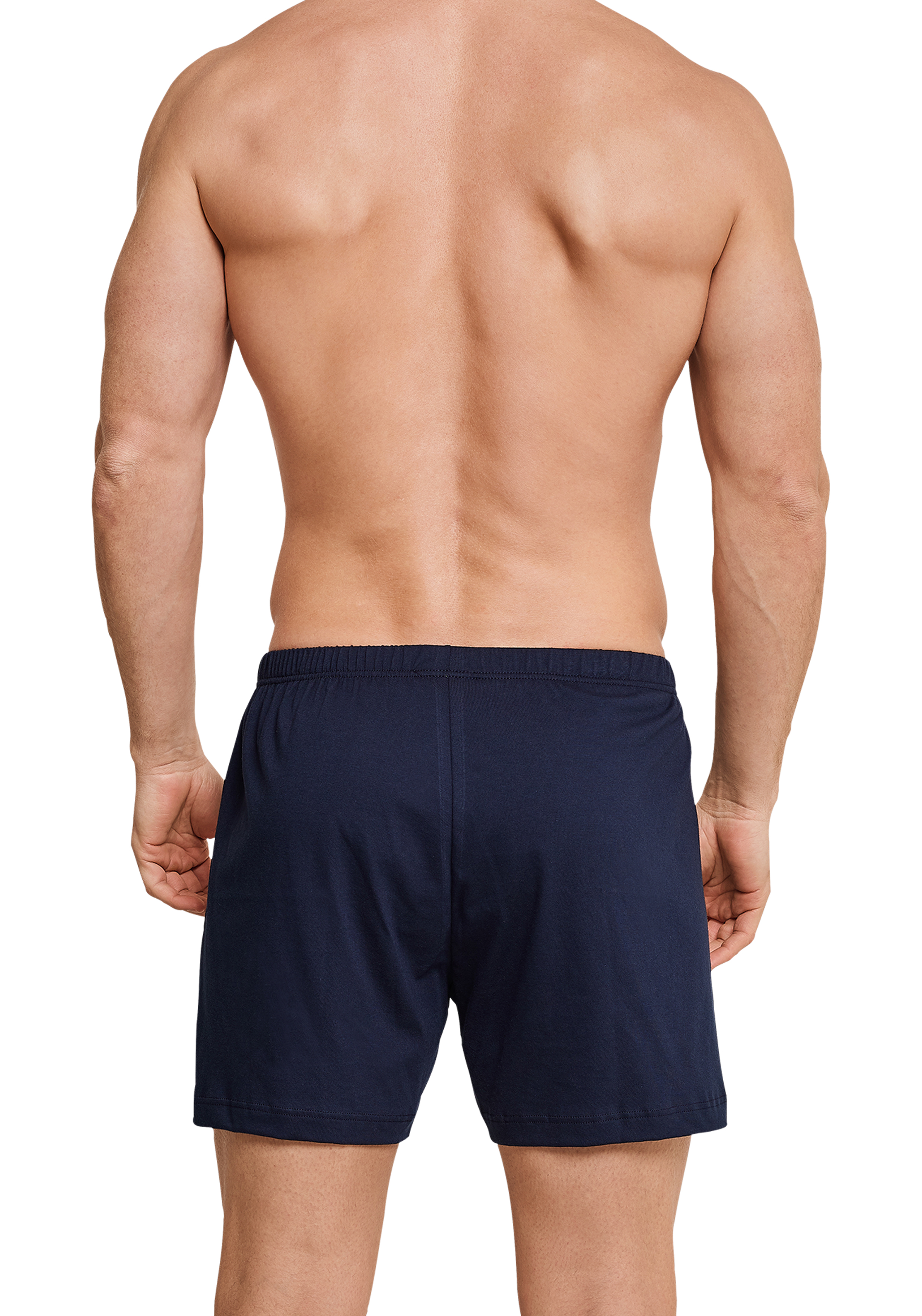 SCHIESSER Cotton Essentials boxershorts wijd (2-pack), tricot, donkerblauw