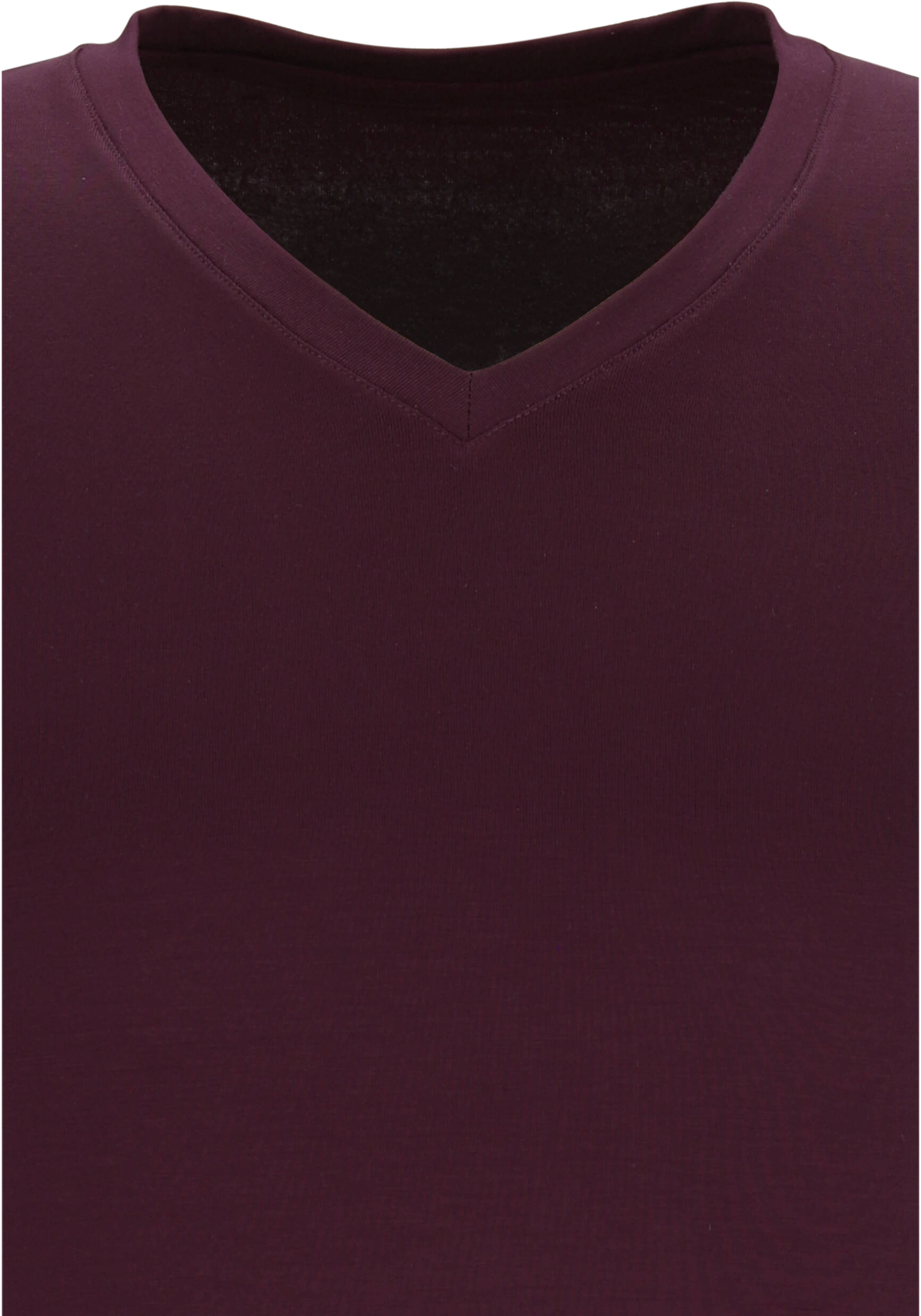 HOM Tencel soft tee-shirt v neck (1-pack), heren T-shirt V-hals, bordeaux