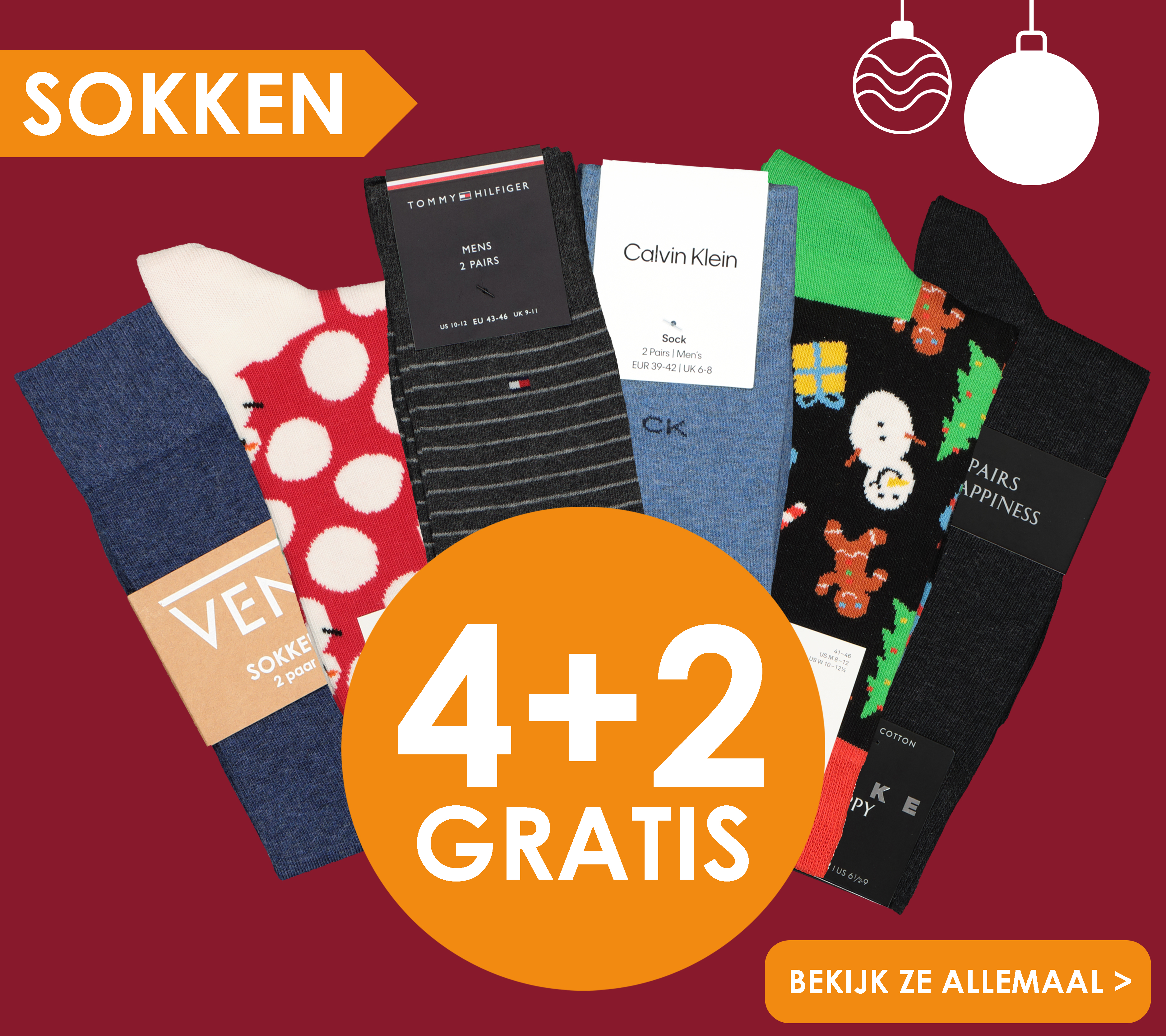 Sokken 4 + 2 gratis bij HemdVoorHem, bekijk ze allemaal!